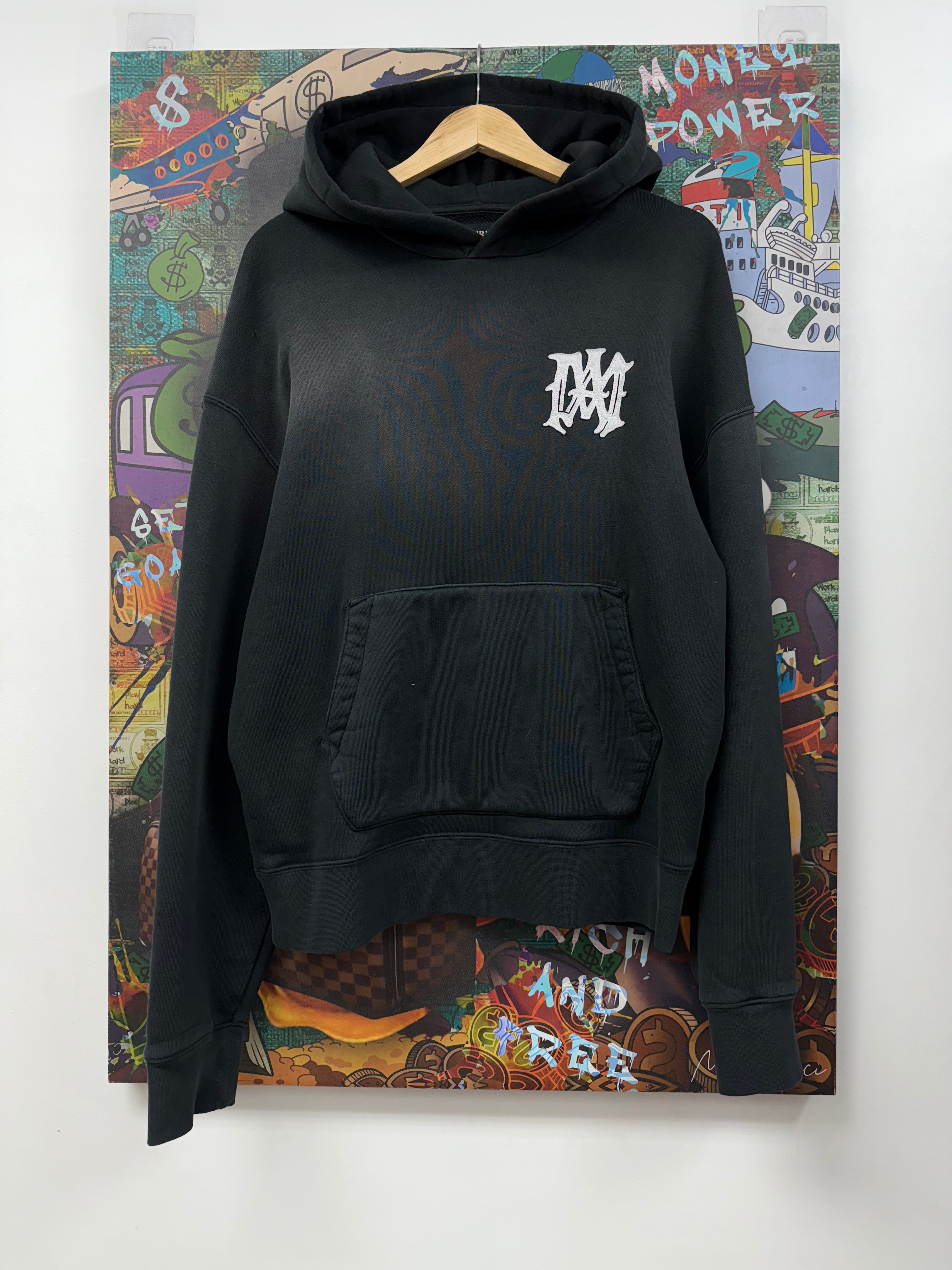 Amiri MA Holywood Faded Black Hoodie