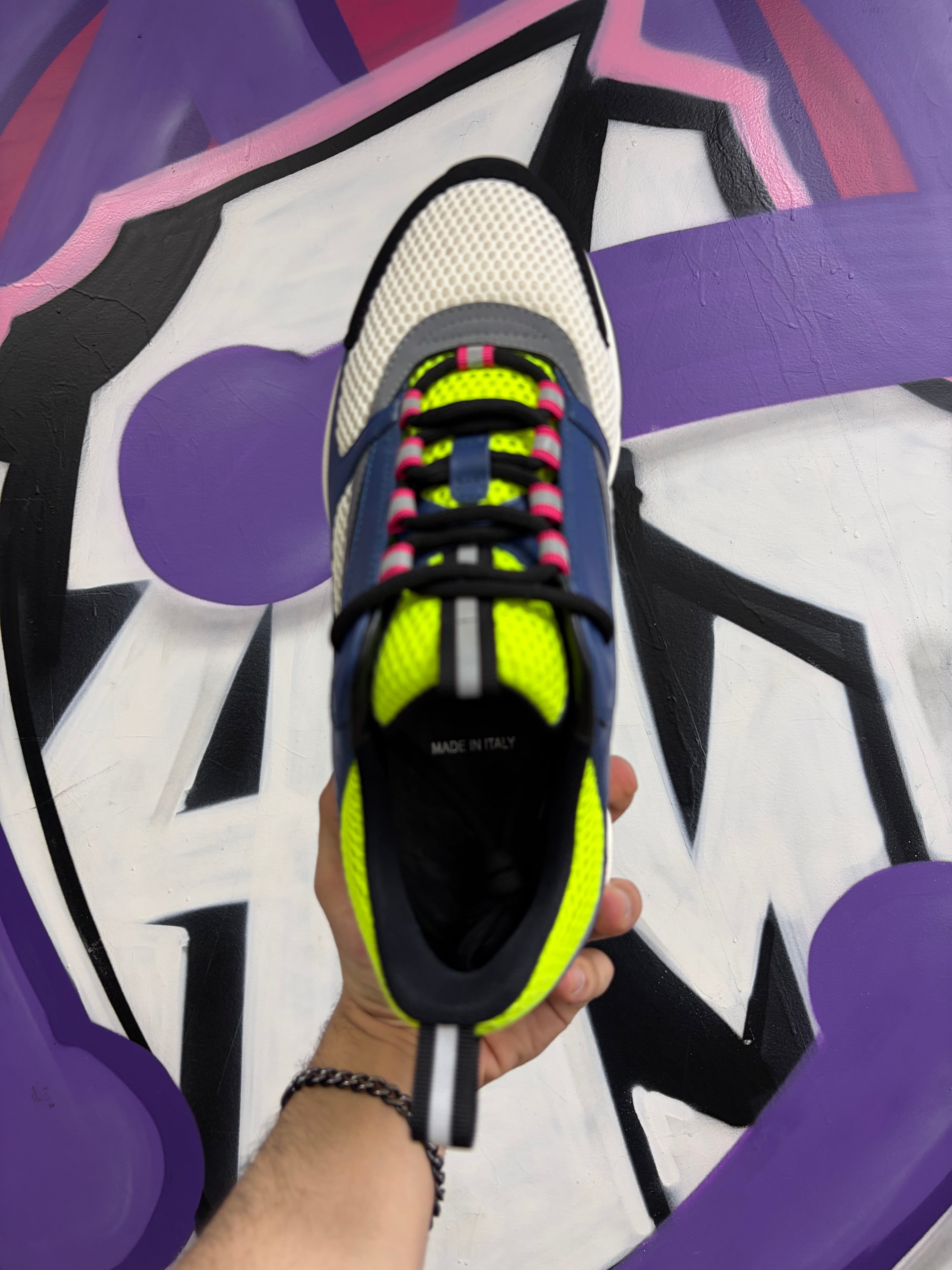 Dior Navy Lime B22 Homme Sneakers