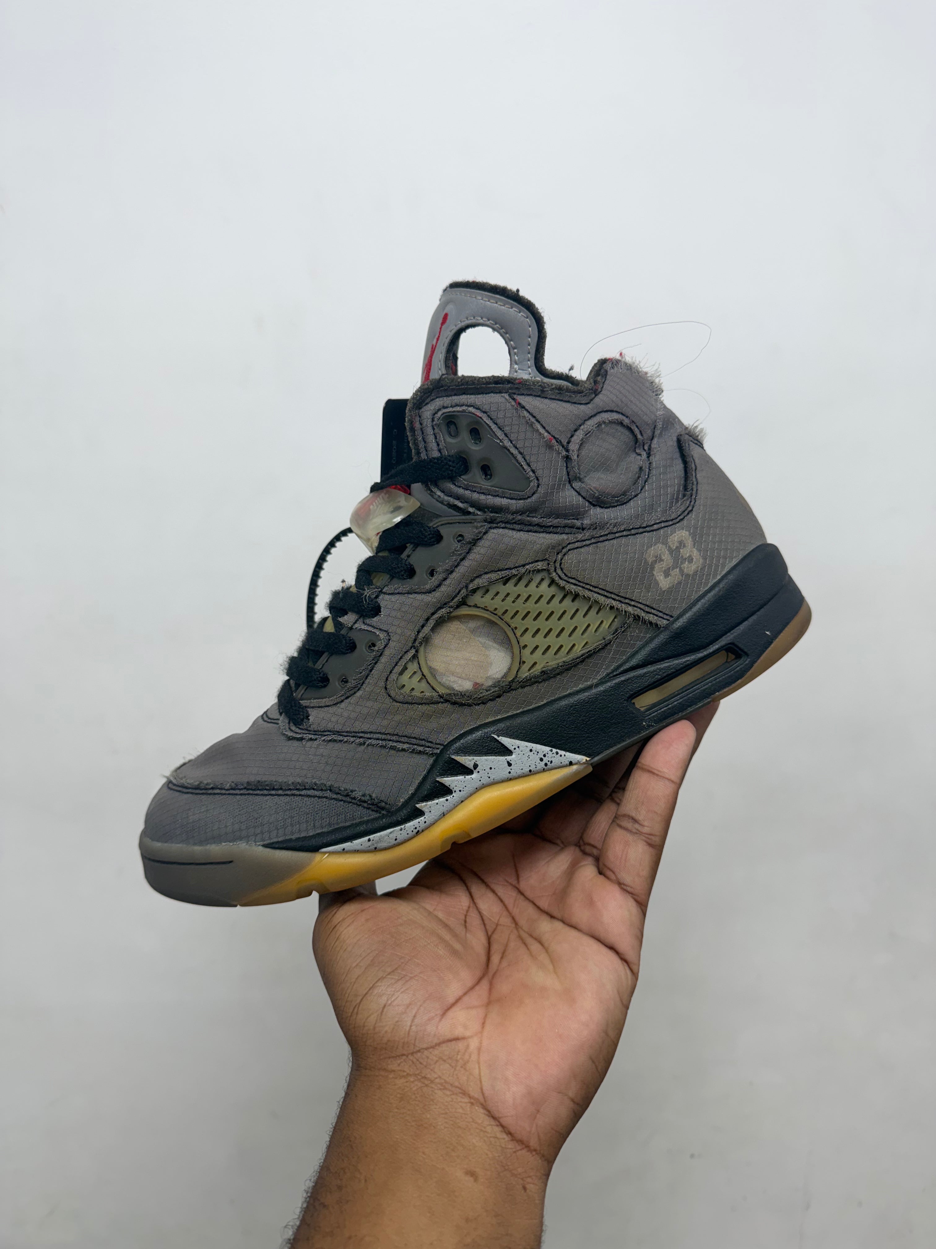 Jordan 5 x Off White Muslin Sneakers