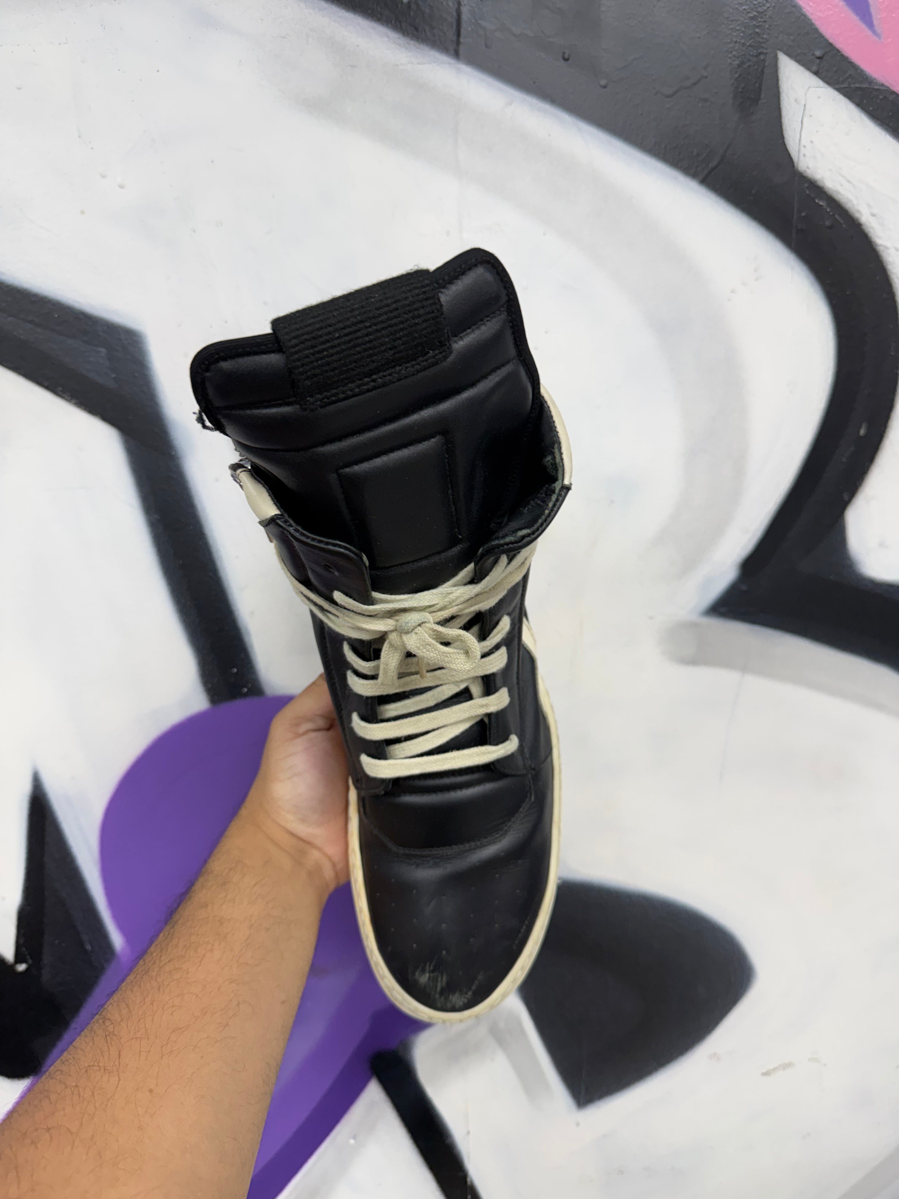 Rick Owens Black Geobasket Sneakers