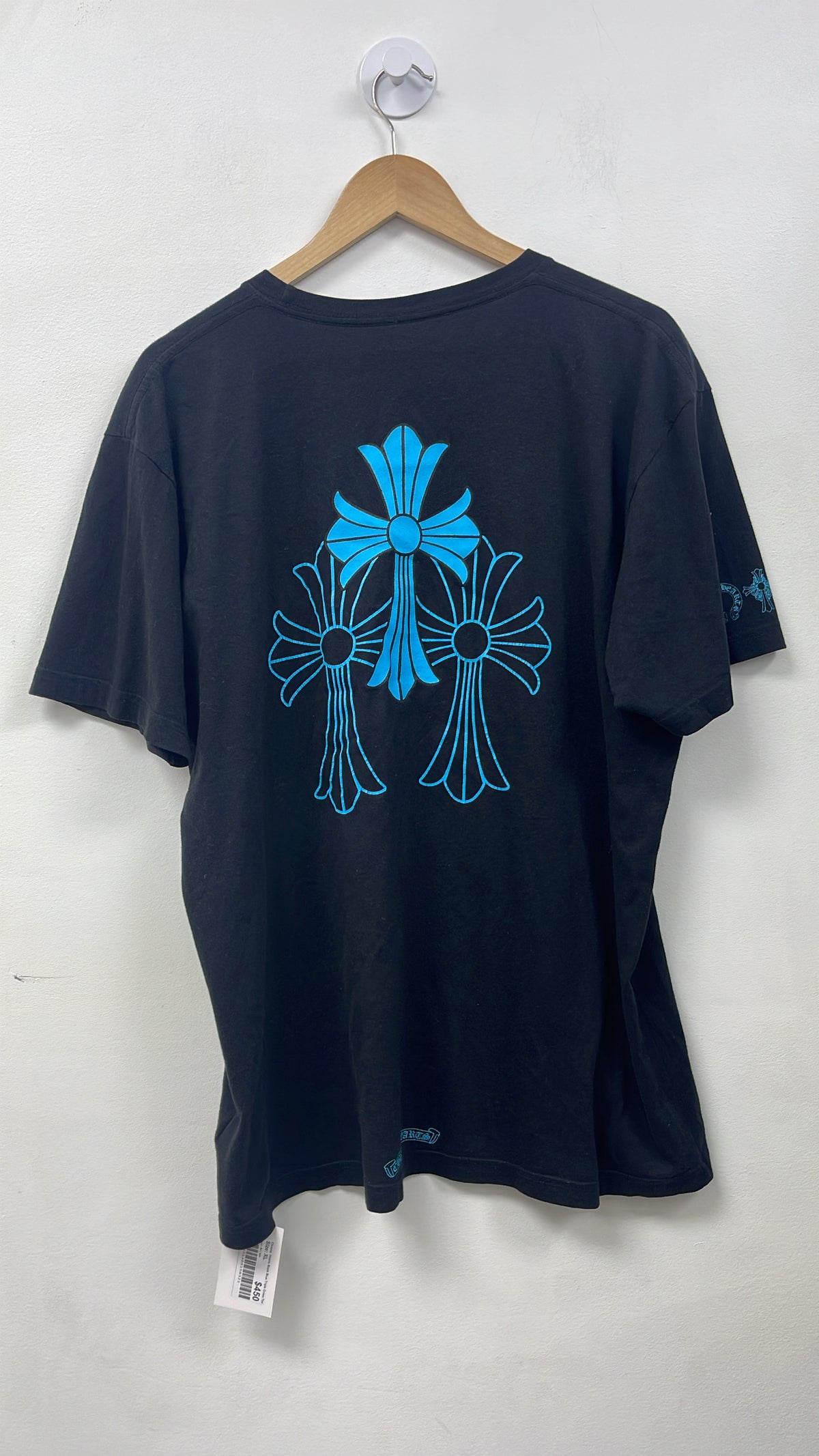 Chrome Hearts Black Blue Triple Cross Tee