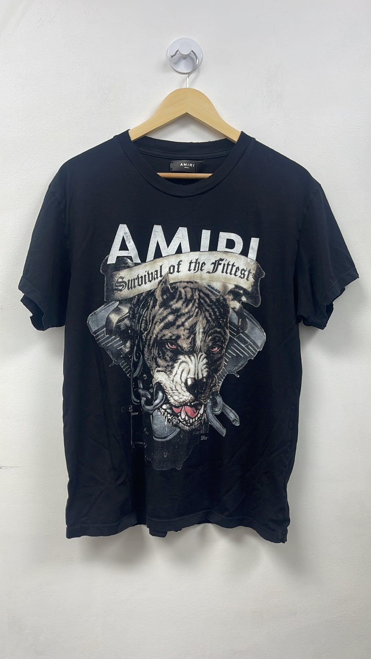 Amiri Black Survival Of The Fittest Tee