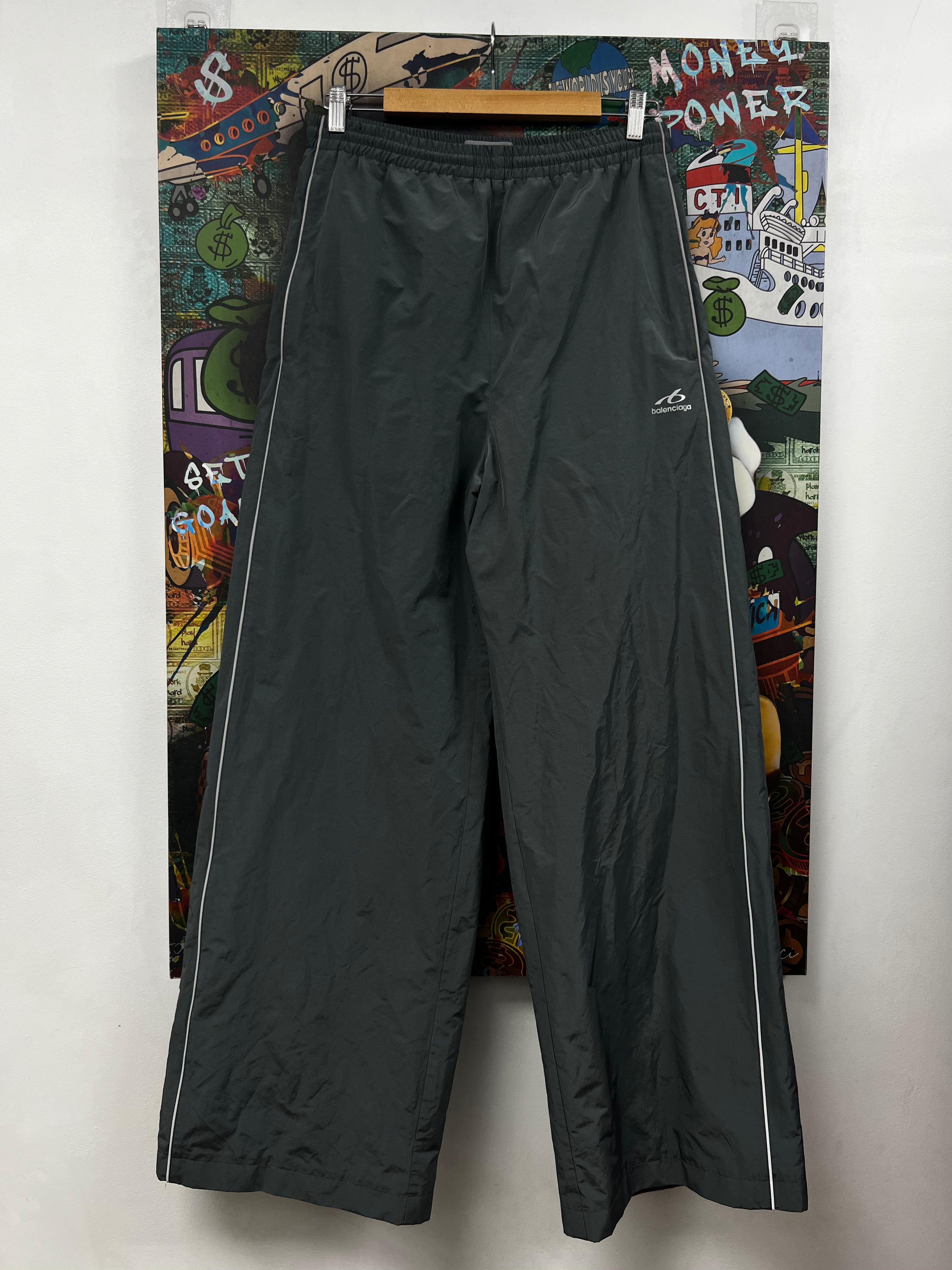 Balenciaga Techno Poplin Grey Track Pants