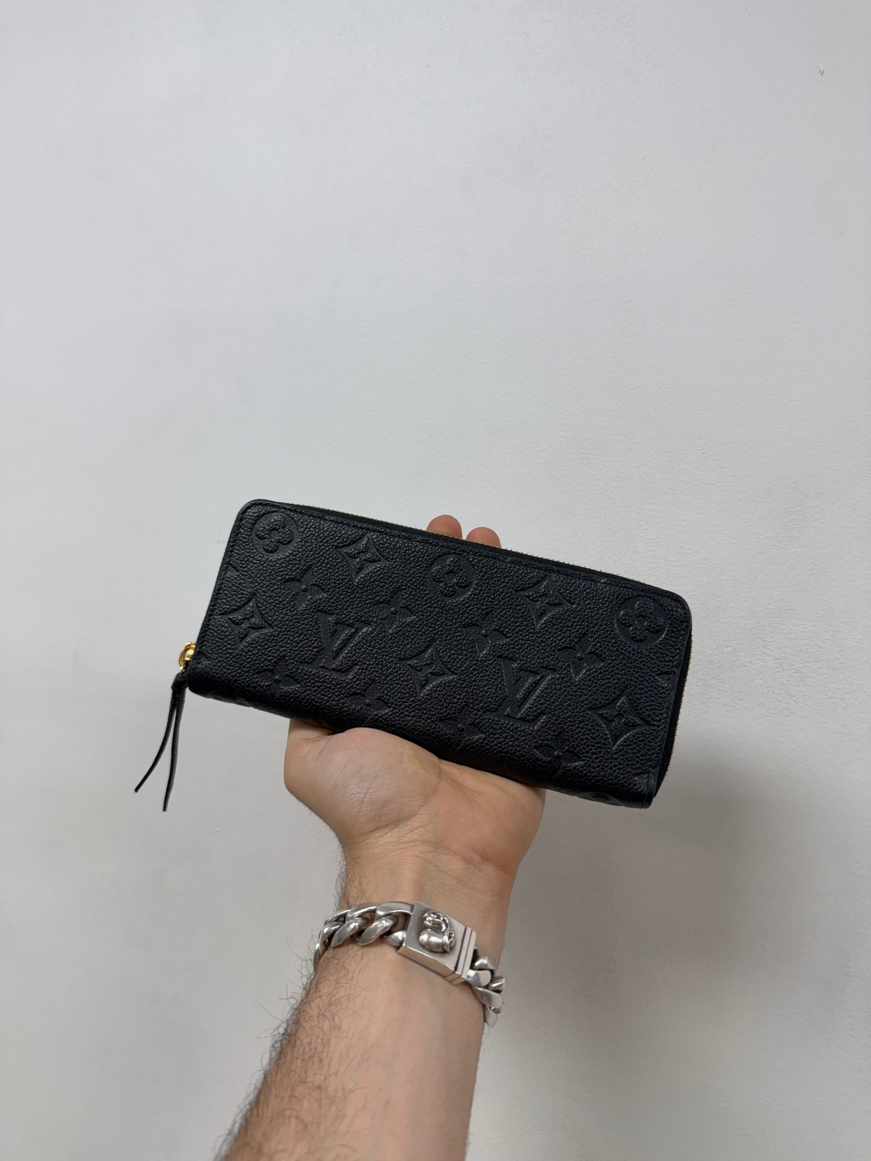 Louis Vuitton Black Clemence Zip Wallet