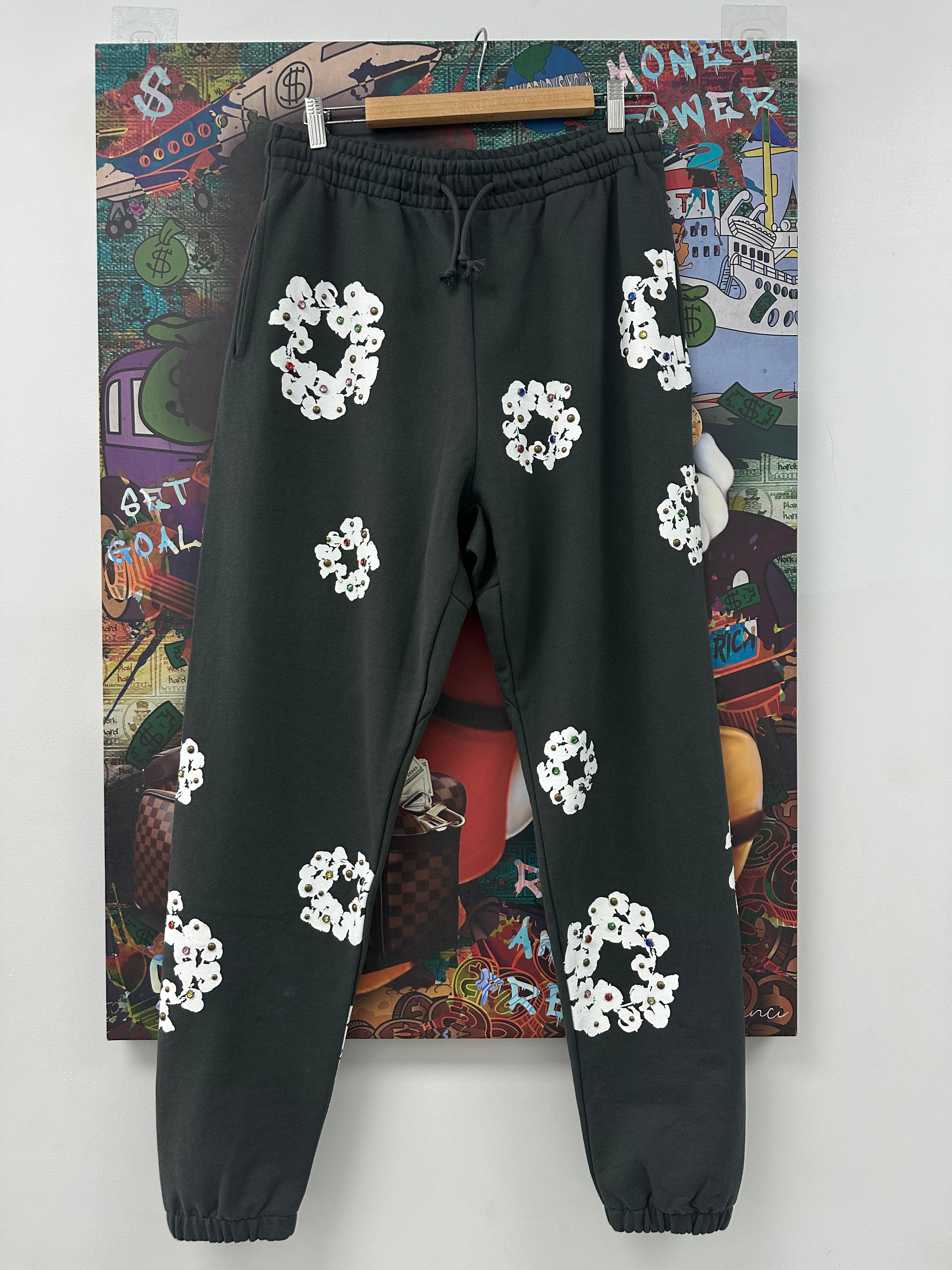 Denim Tears Rhinestone Cotton Wreath Sweats