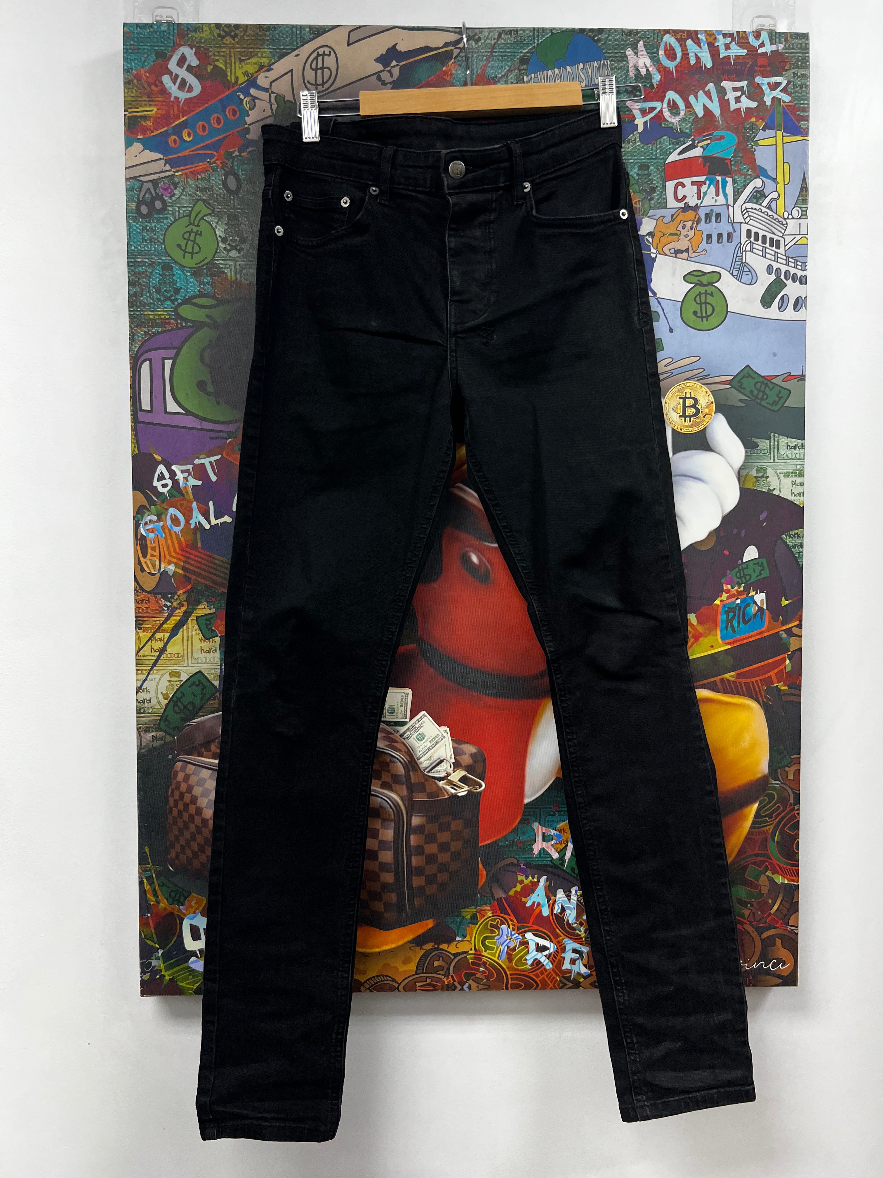 Ksubi Black Red Plain Jeans