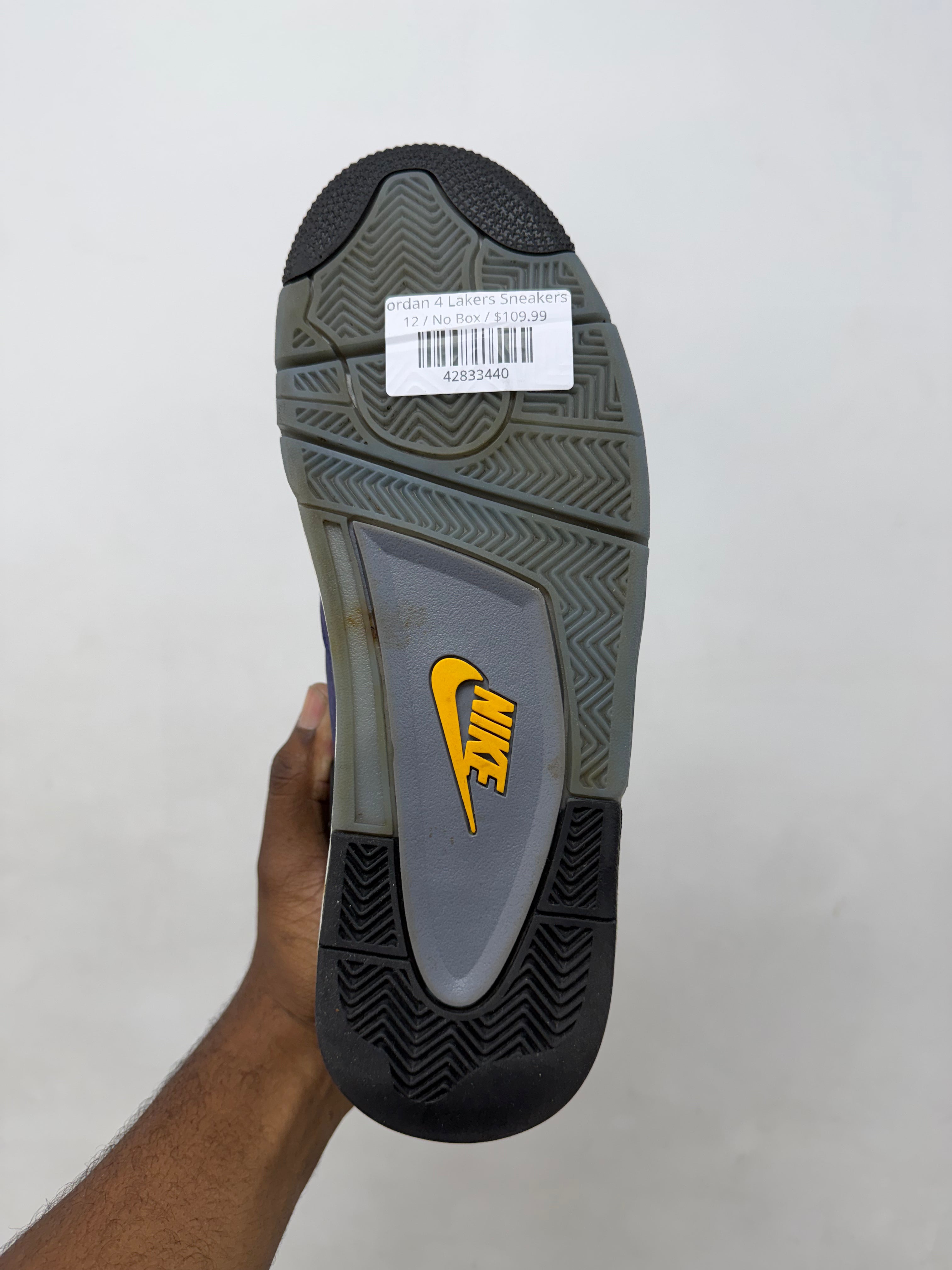 Jordan 4 Lakers Sneakers