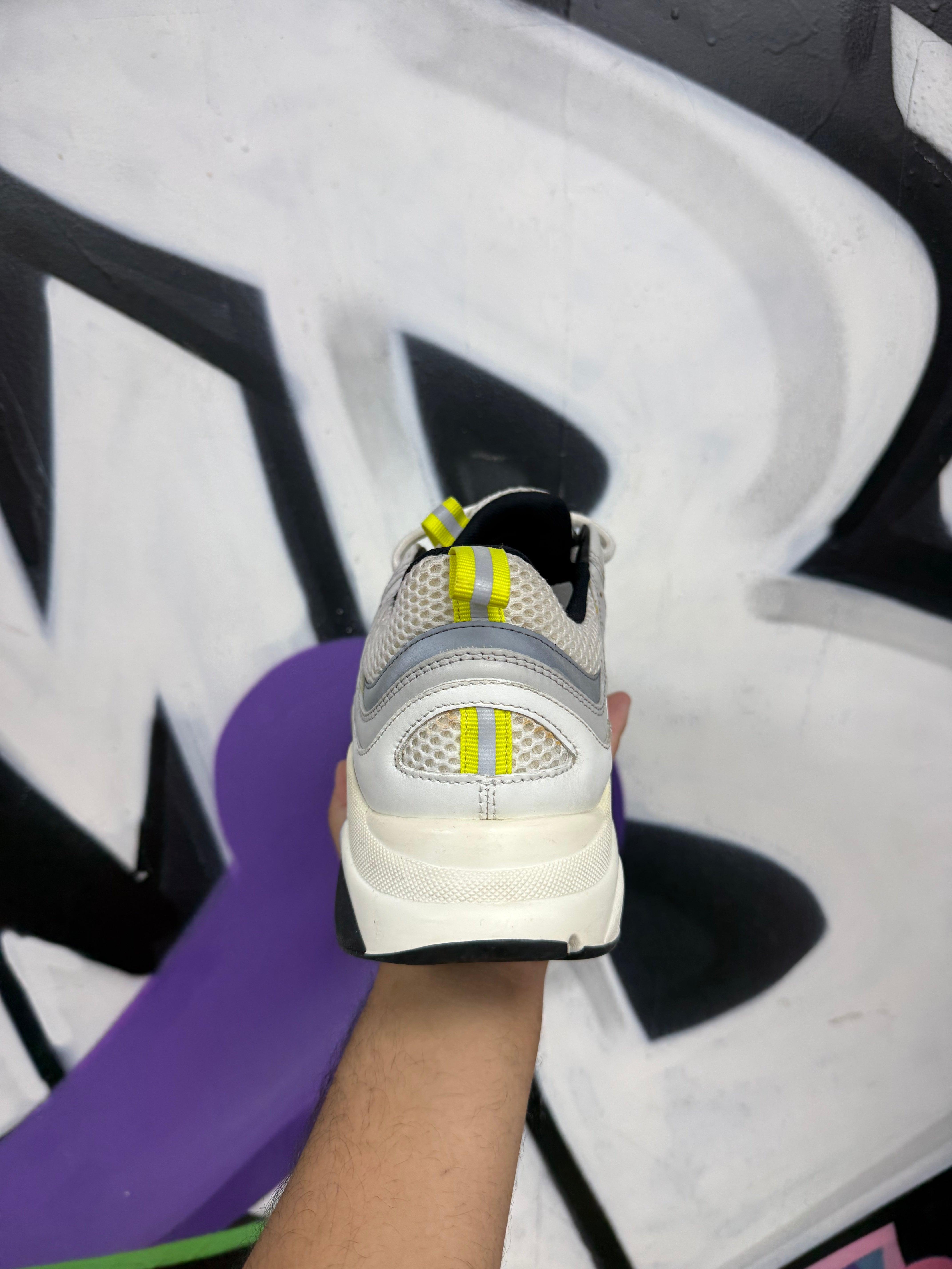 Dior B22 Neon Yellow White Sneakers