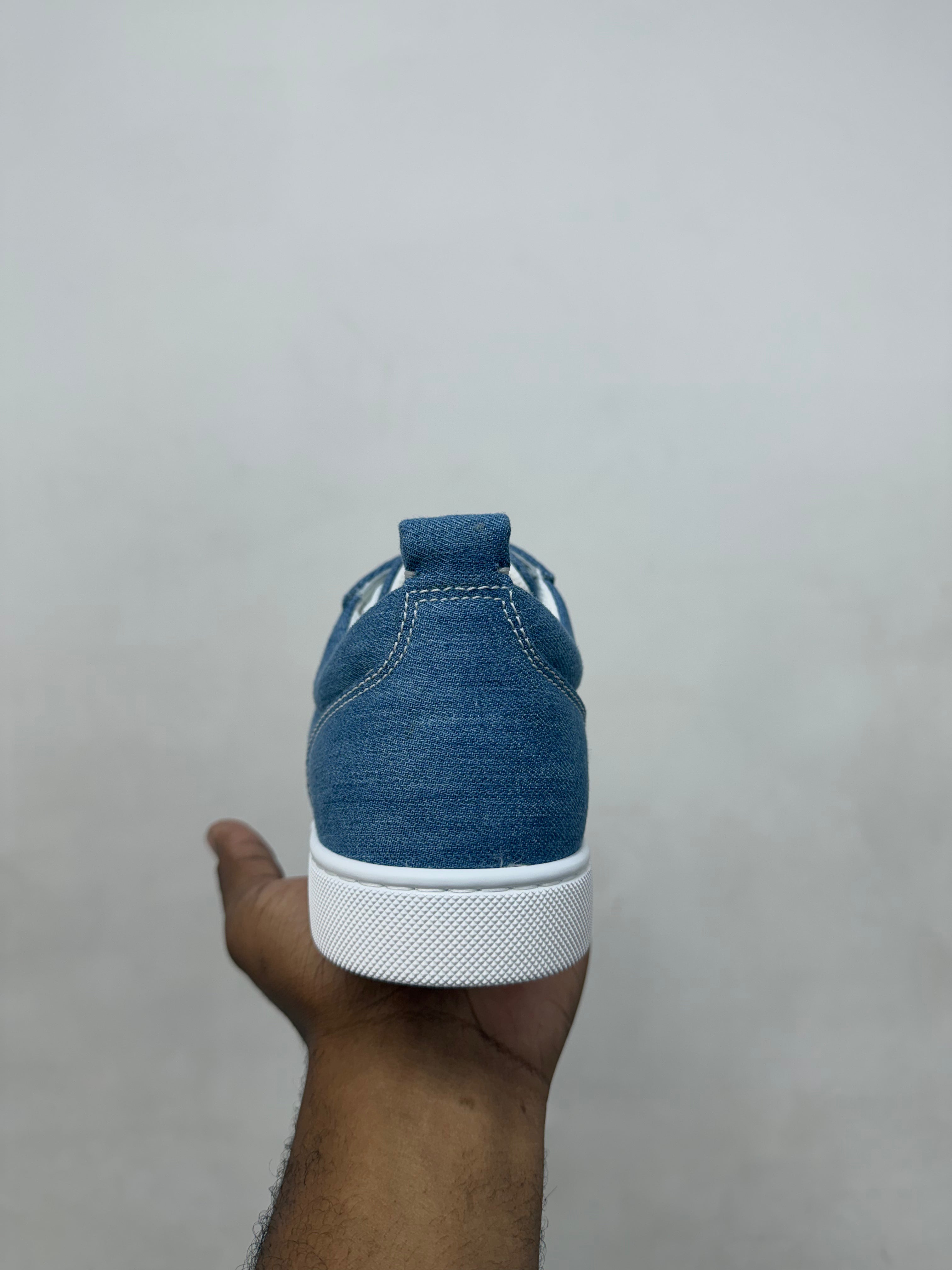 Christian Louboutin Blue Fade Louis Junior Spike Sneakers