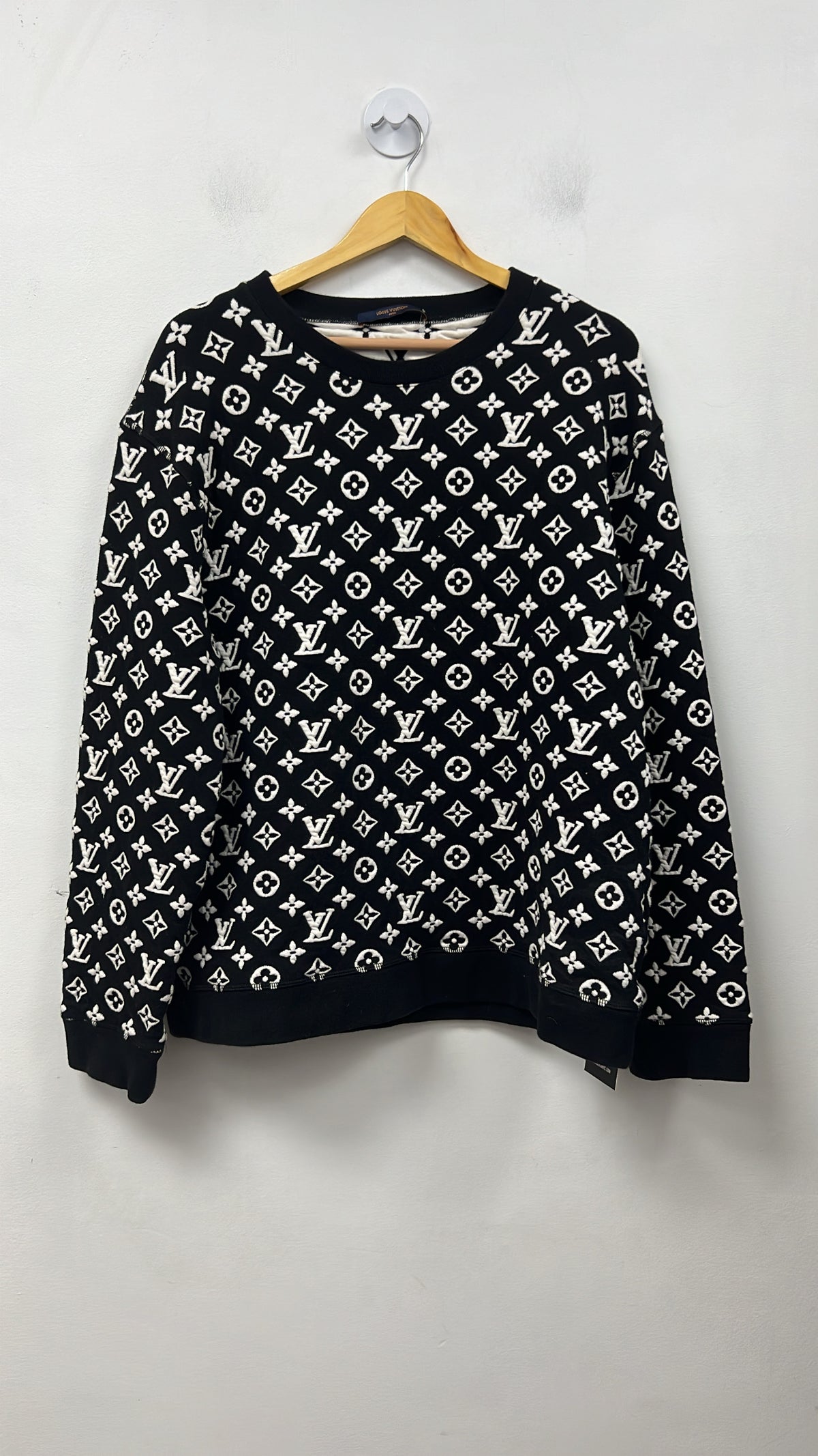 Louis Vuitton Black White Monogram Crewneck