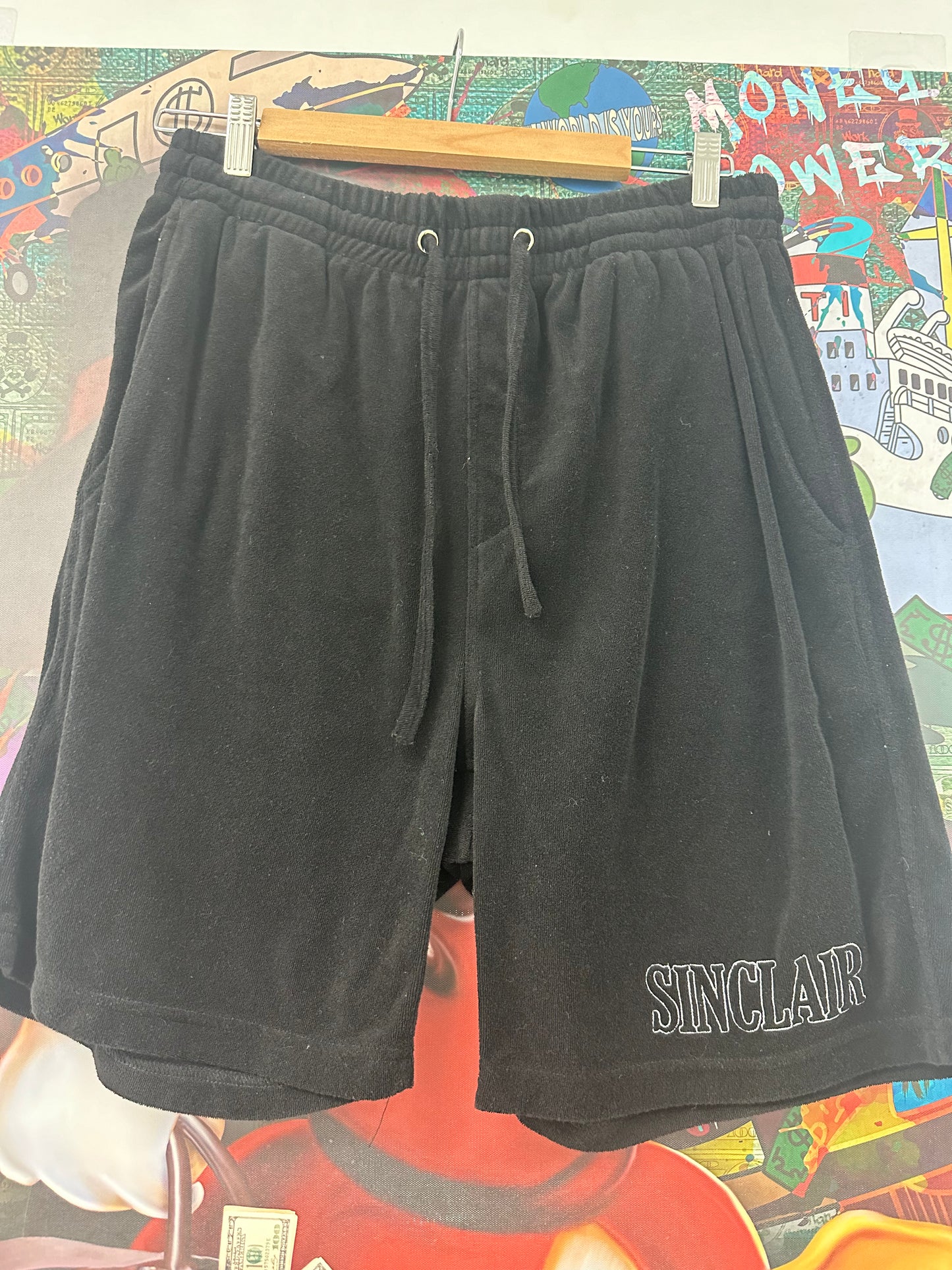 Sinclair Fleece Shorts Black Used Large