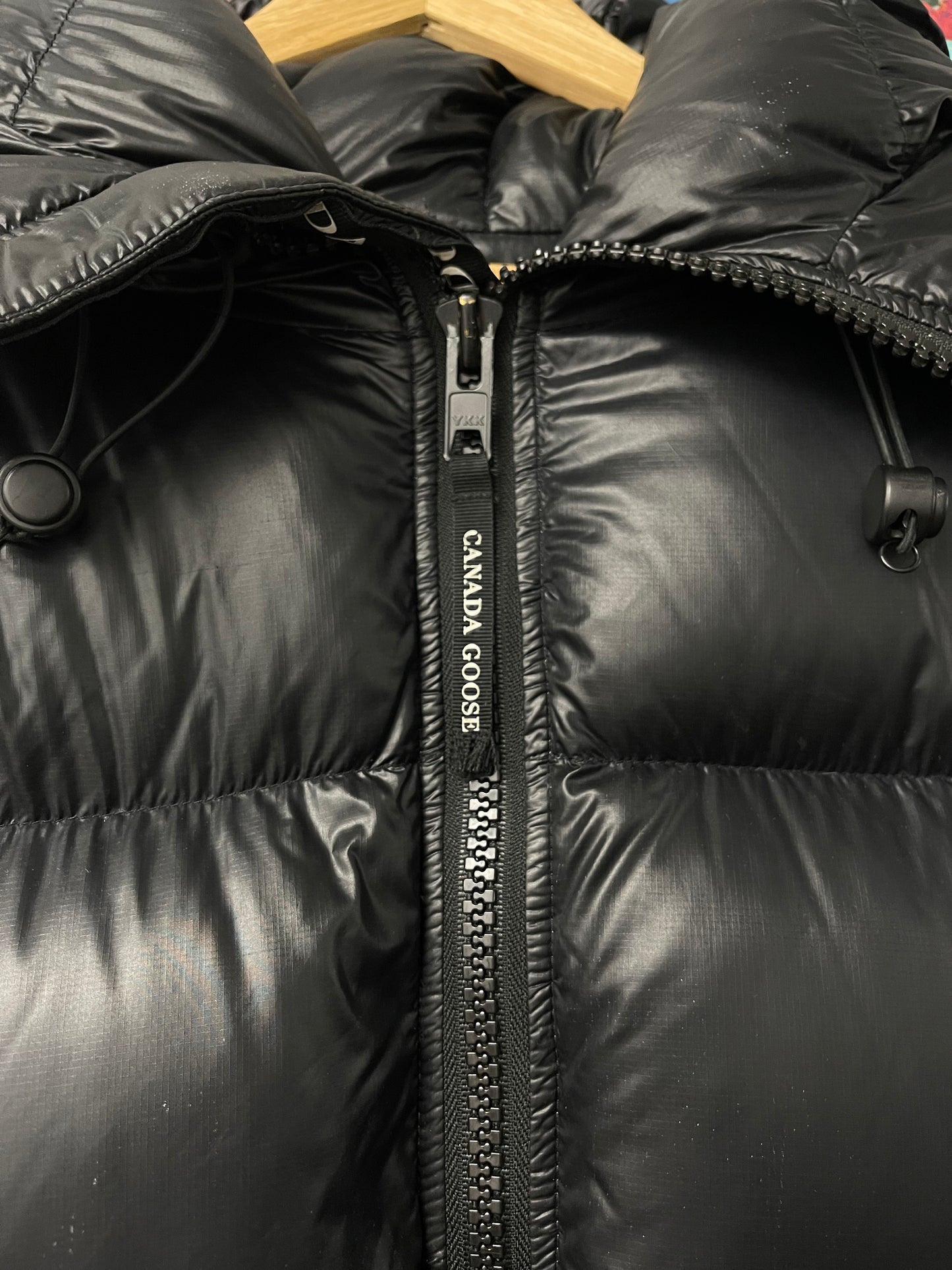 Canada Goose Black Arctic Red Logo Puffer Jacket