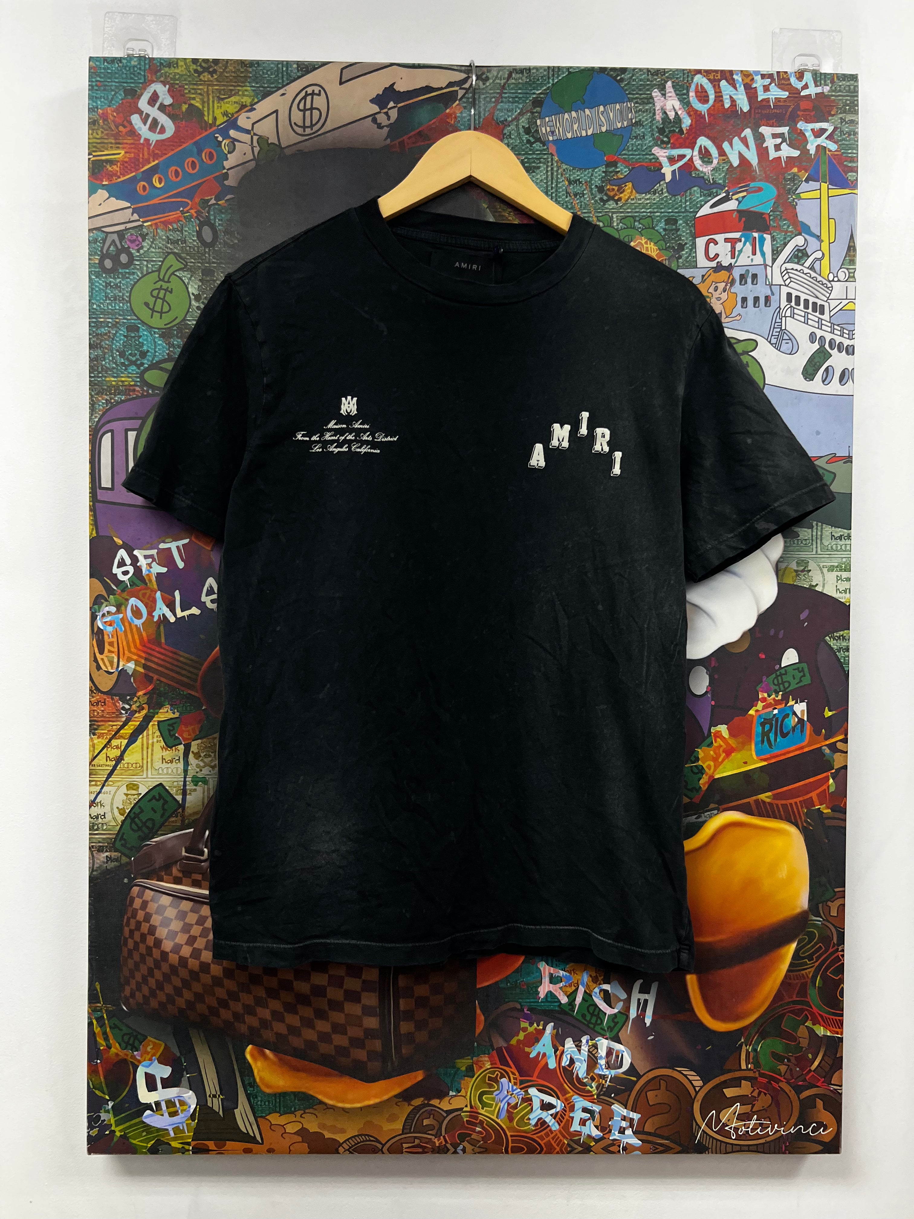 Amiri Black Collegiate Tee