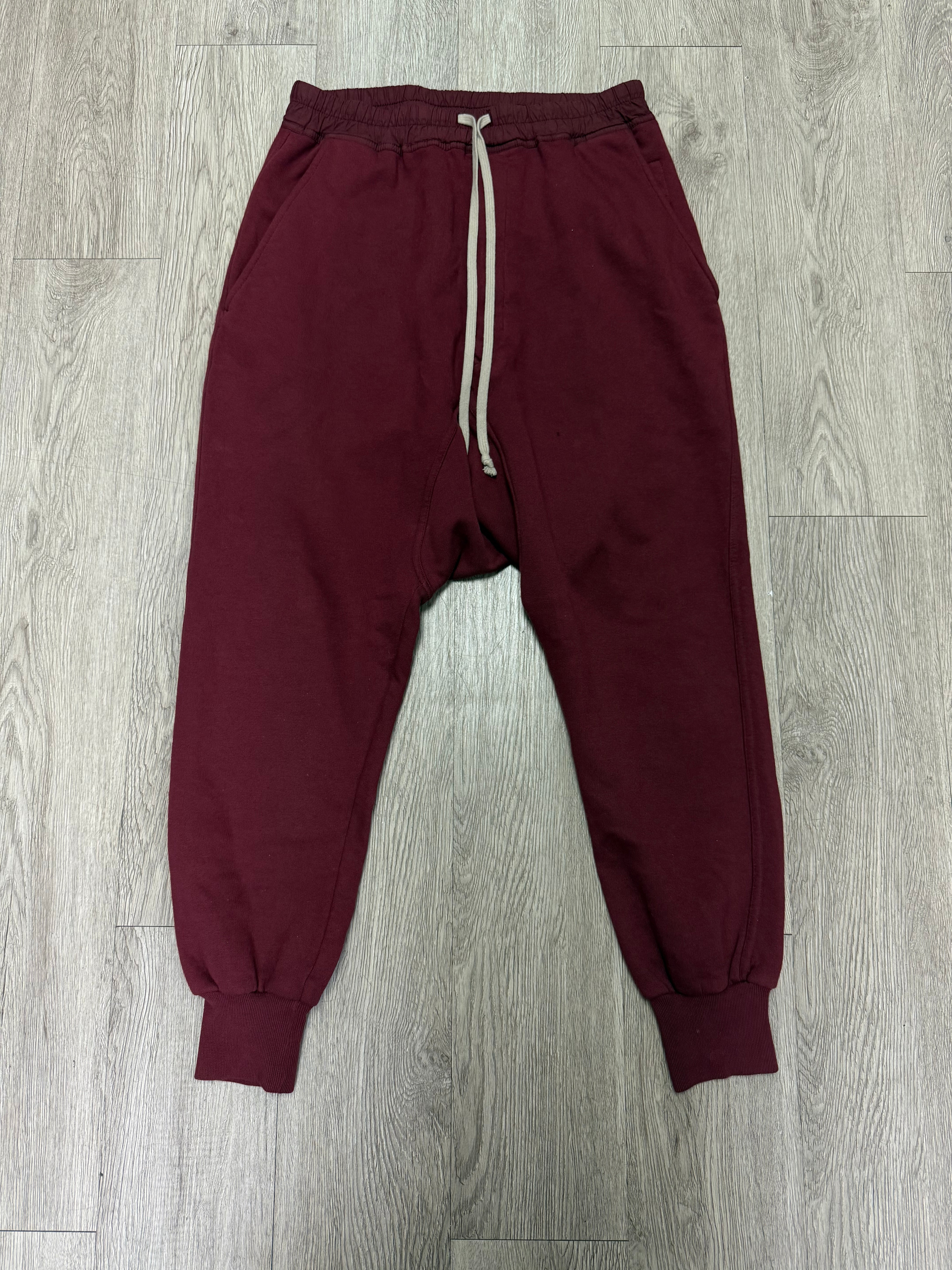 Rick Owens Burgundy Drop Crotch Pants
