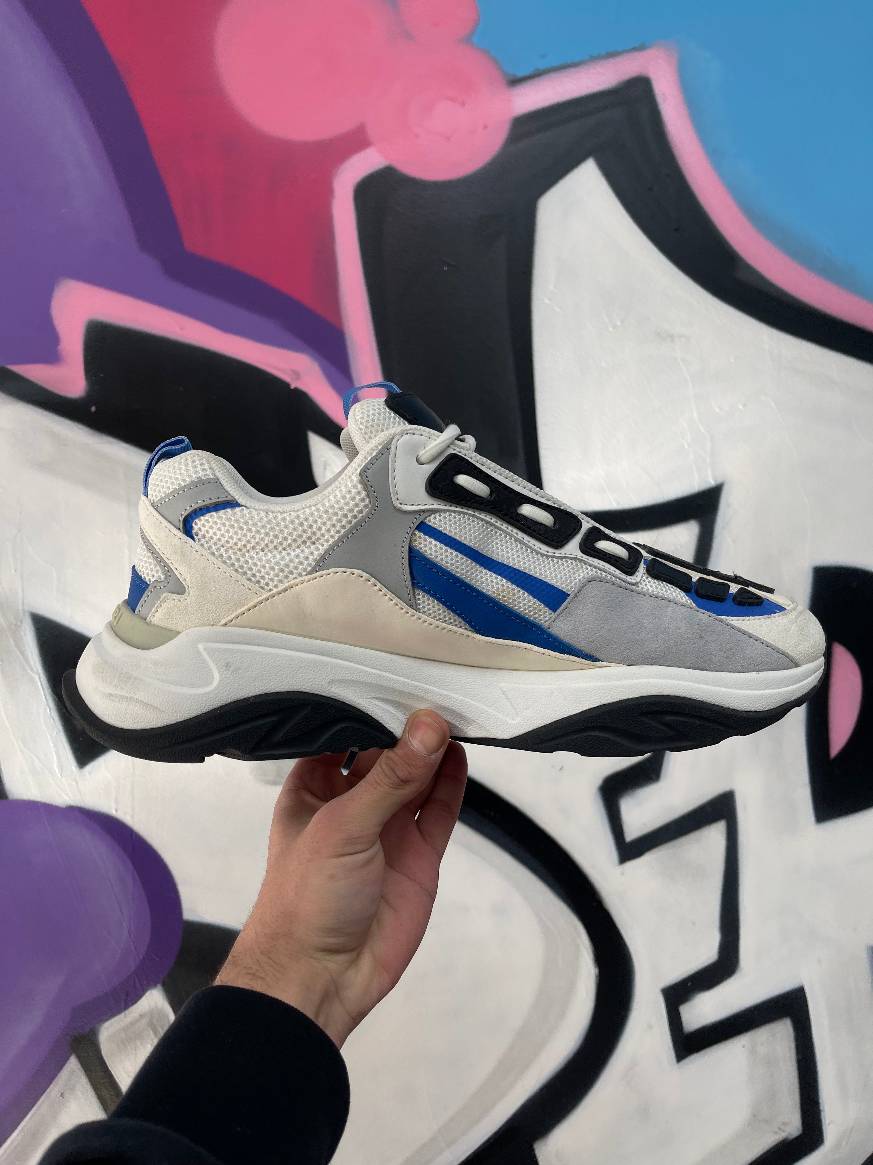 Amiri Blue White Bone Runner Sneakers