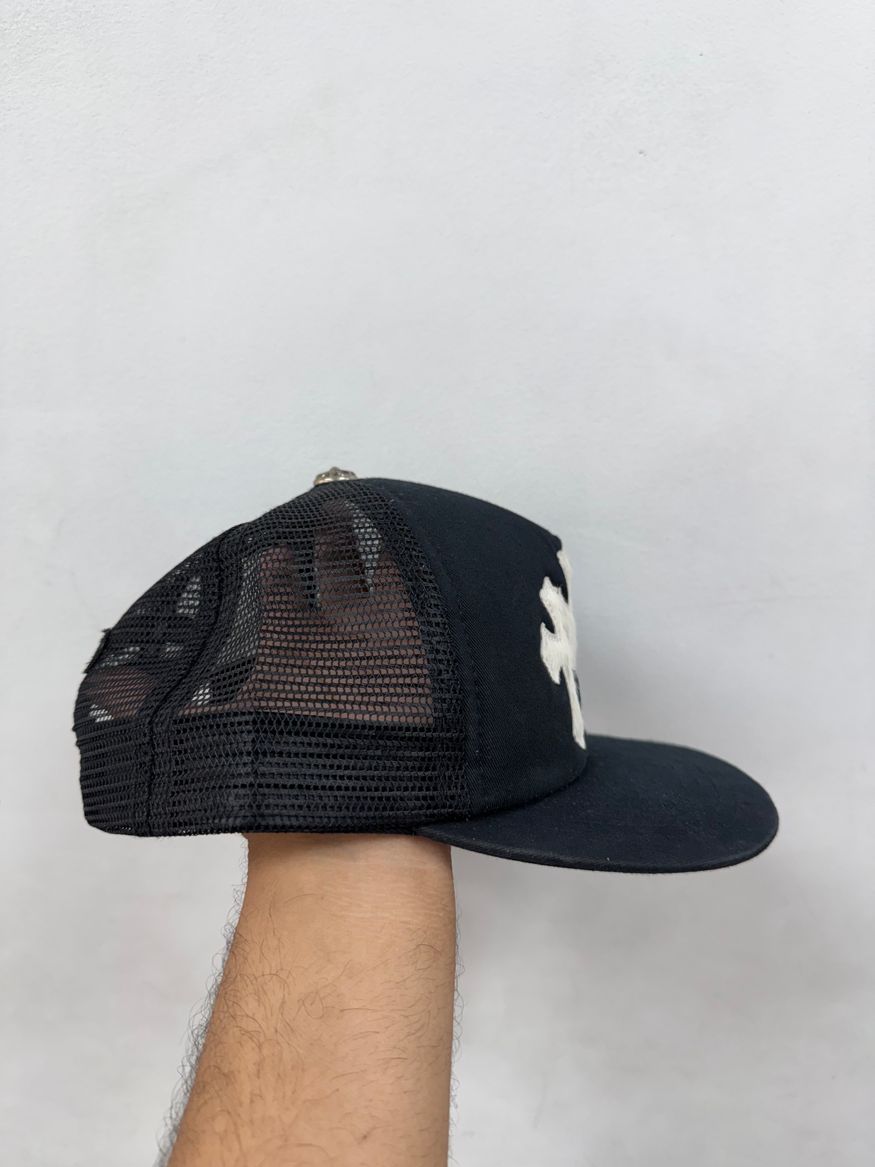 Chrome Hearts Black Cream Pony Hair Trucker Hat