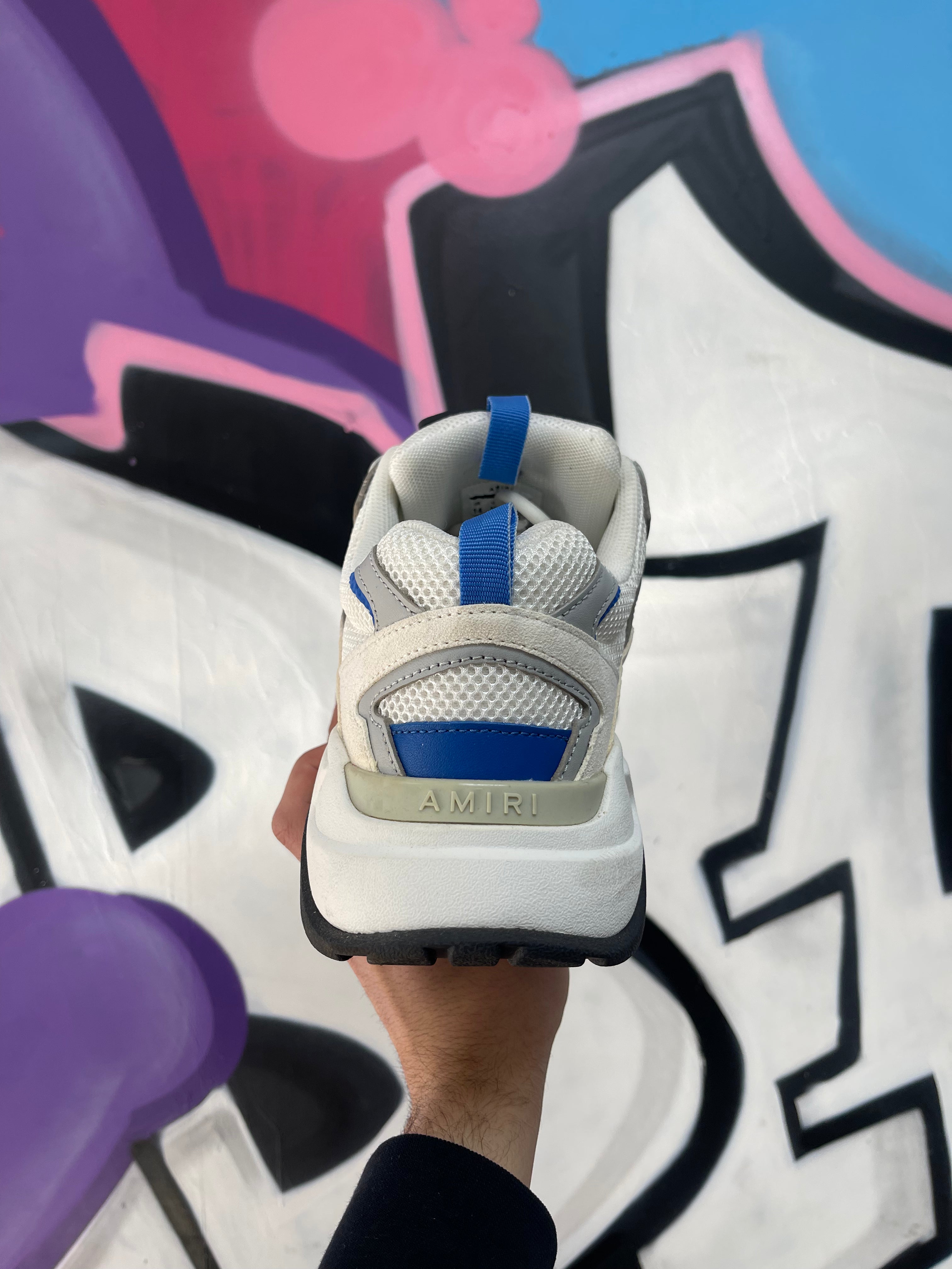 Amiri Blue White Bone Runner Sneakers