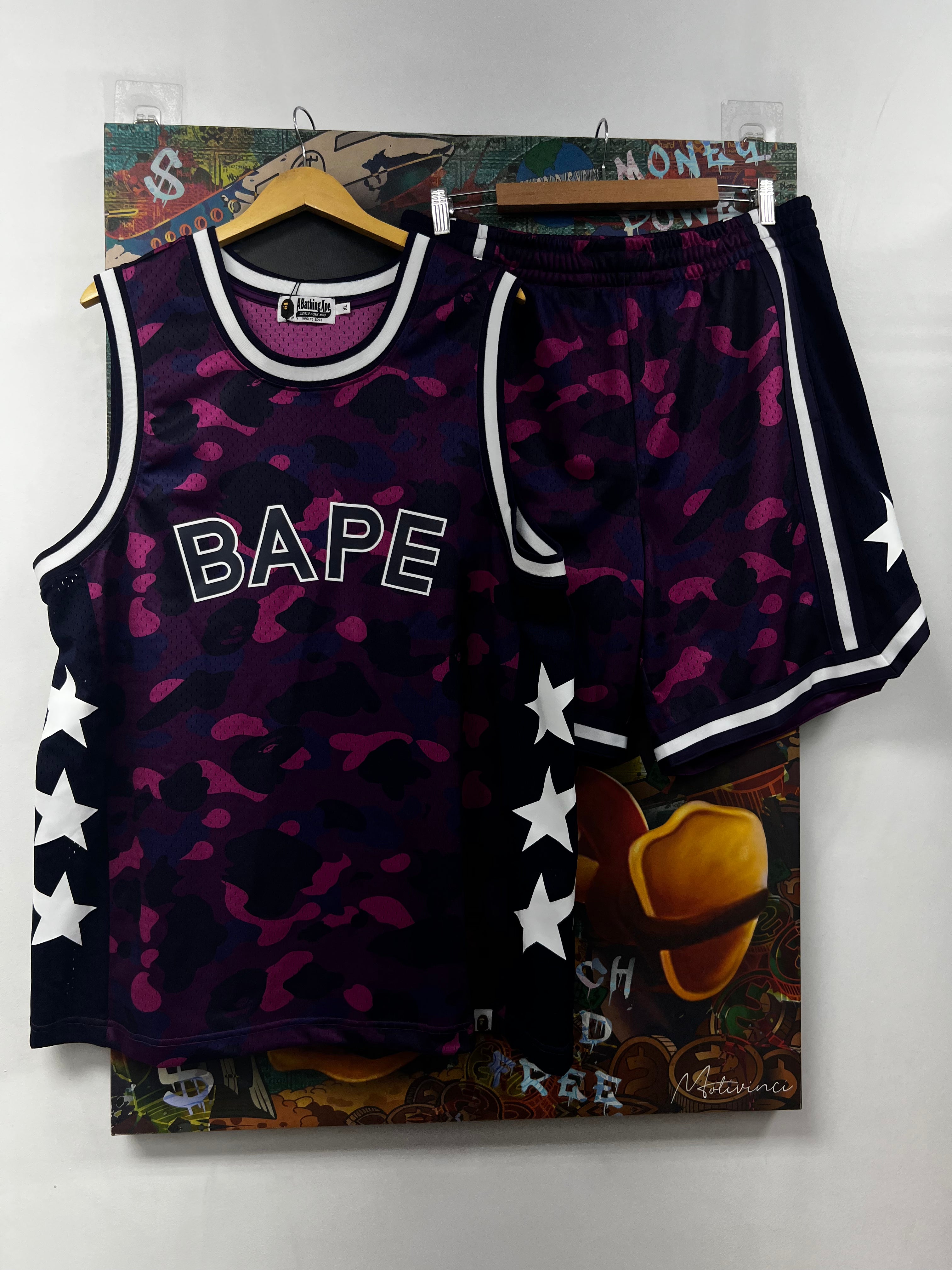 BAPE Purple Camo Mesh Set