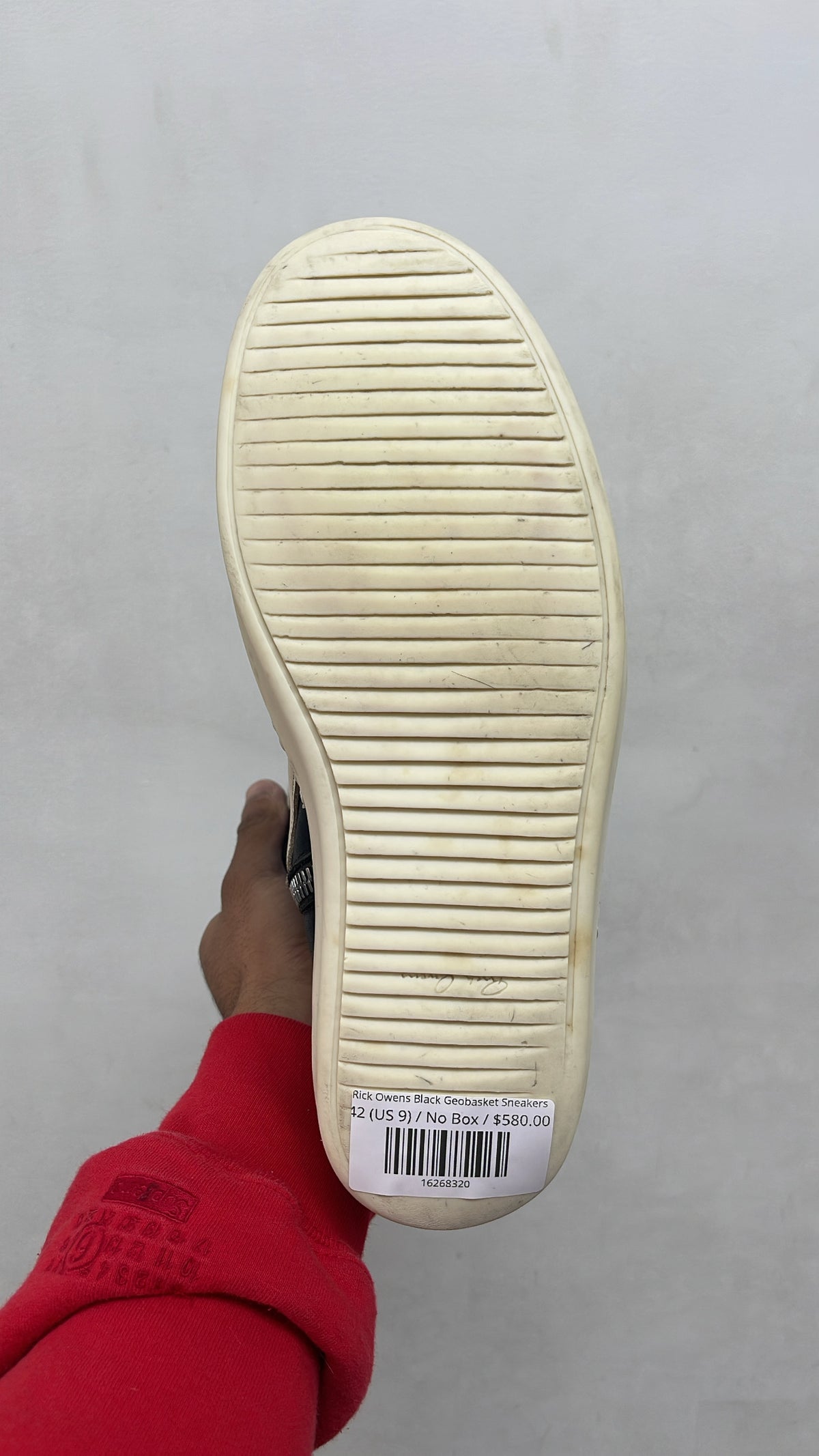 Rick Owens Black Geobasket Sneakers