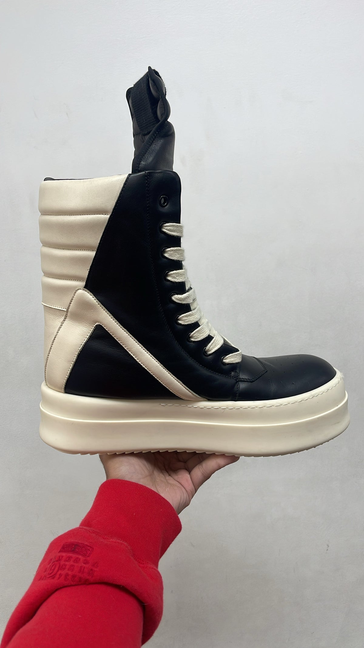 Rick Owens Black Mega Geobasket Sneakers