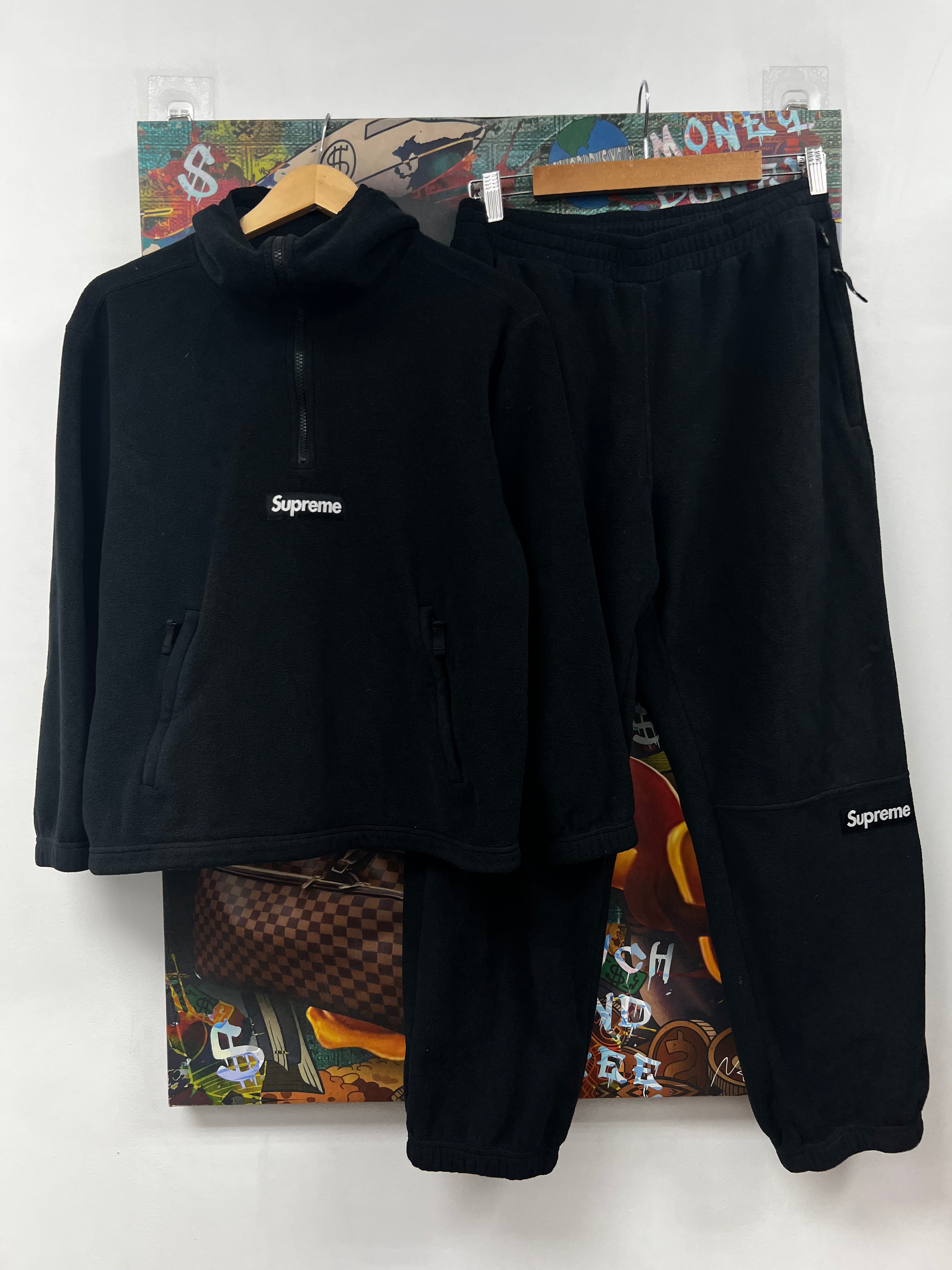 Supreme Black Polartec Sweatsuit
