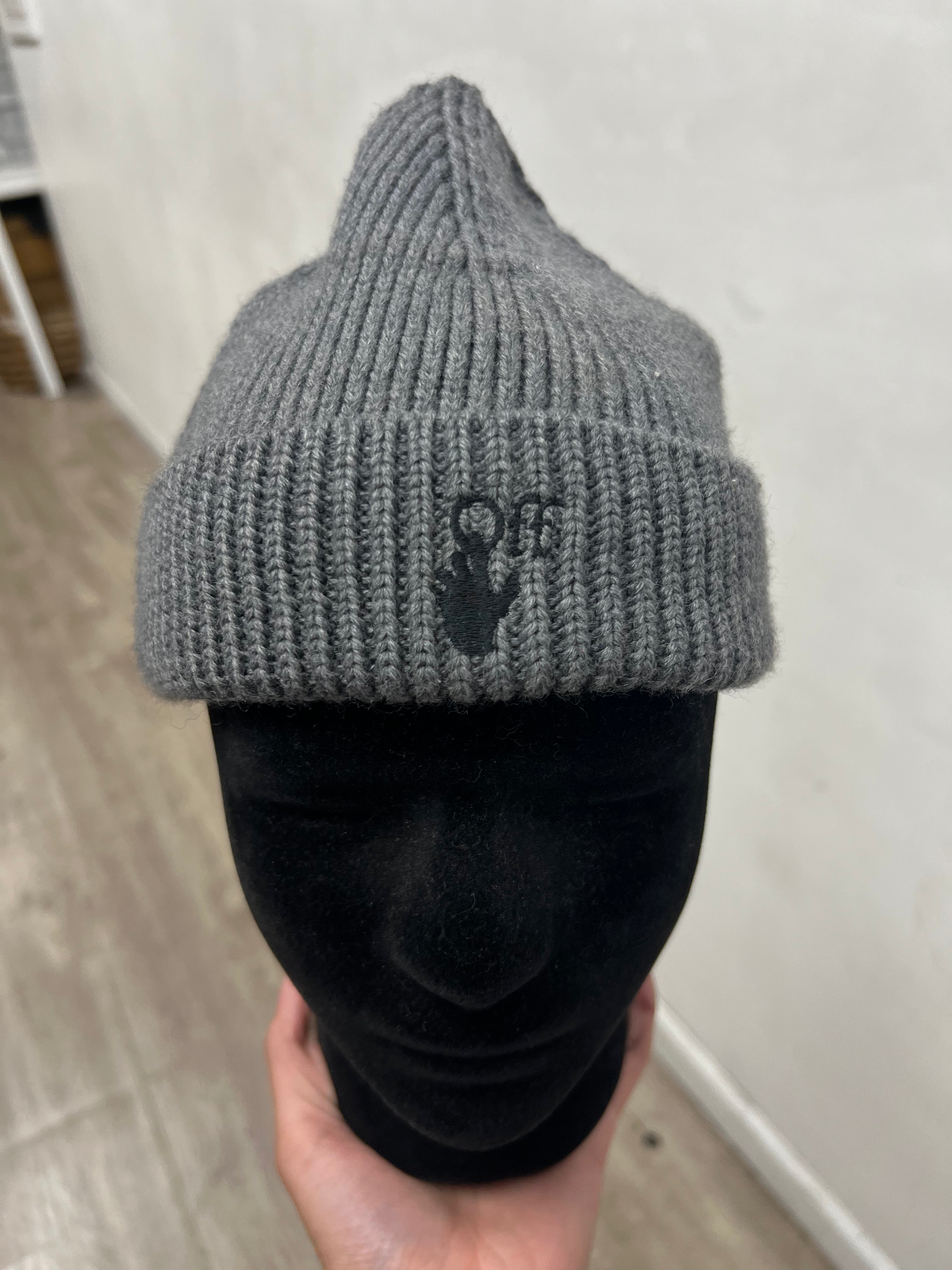Off White Grey Black Beanie