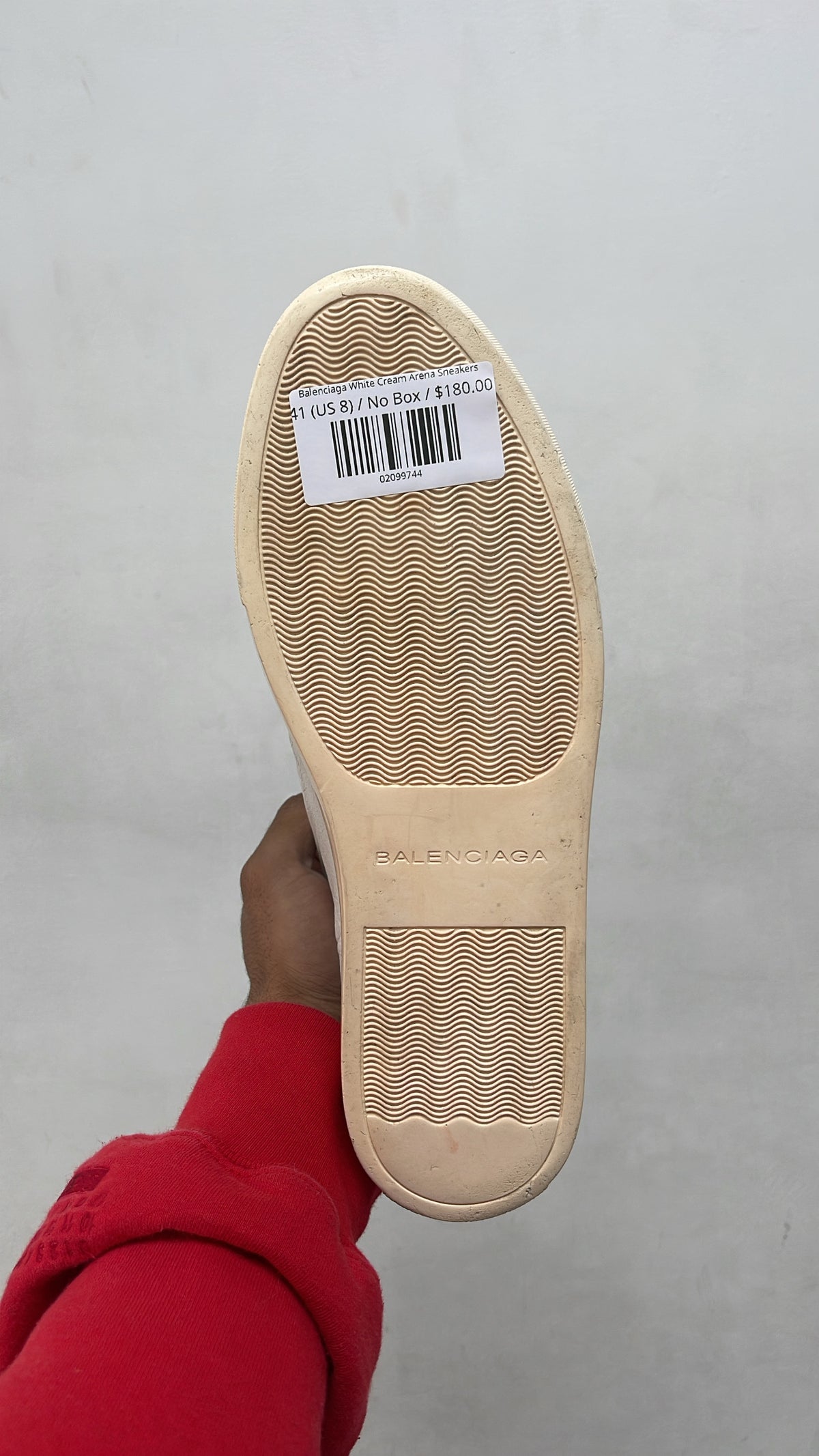 Balenciaga White Cream Arena Sneakers