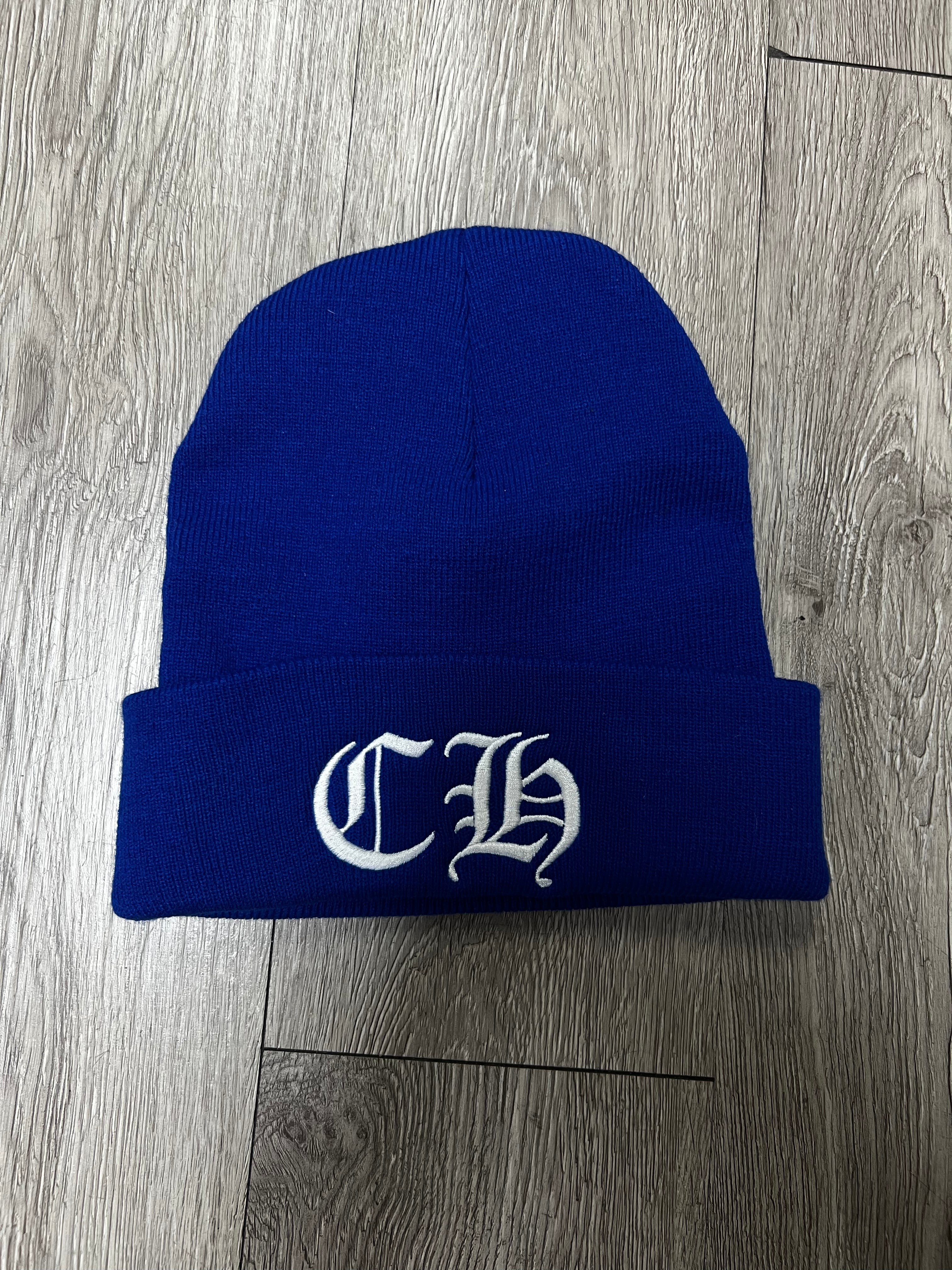 Chrome Hearts Blue White CH Logo Beanie