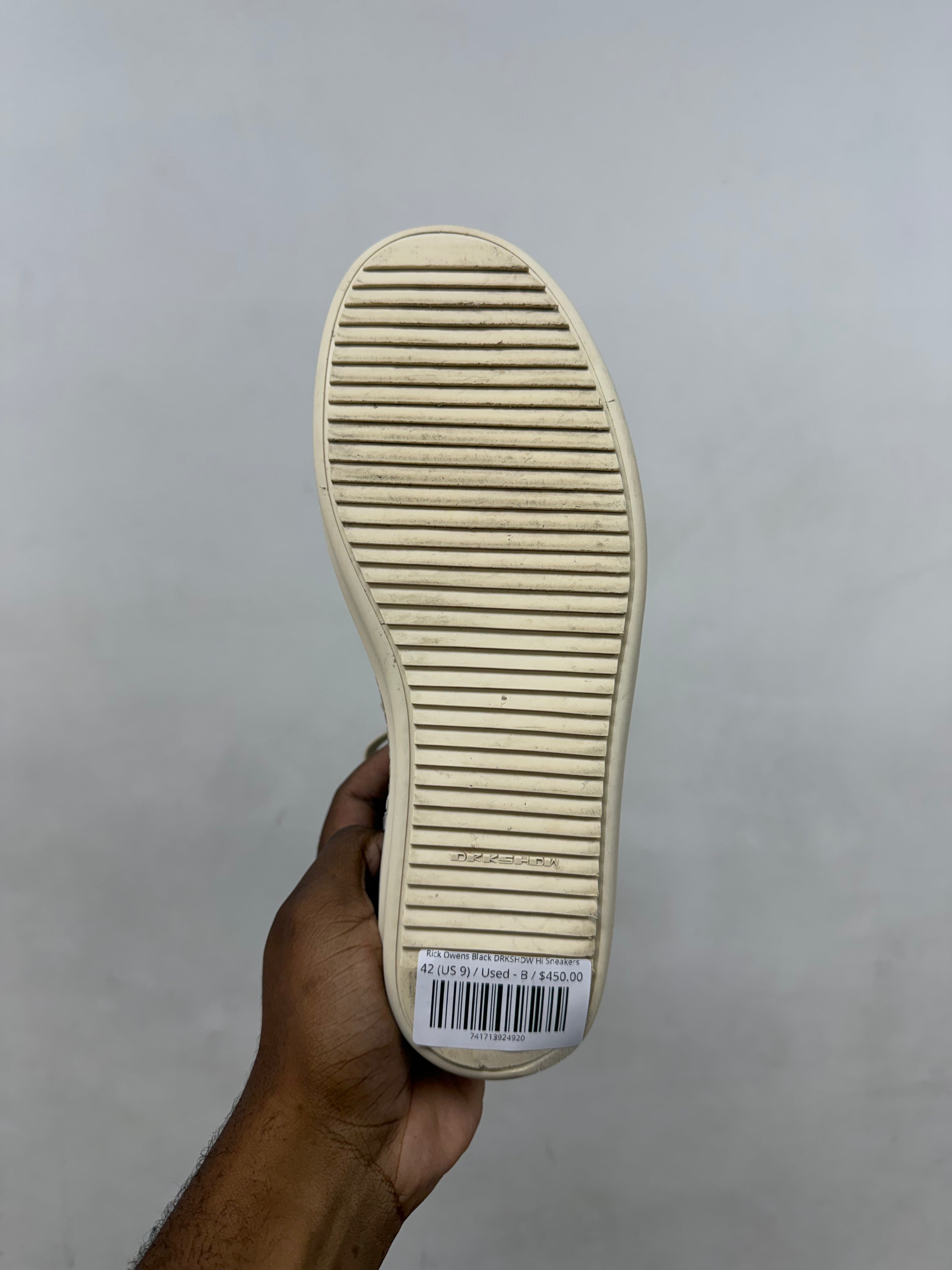 Rick Owens Black DRKSHDW Hi Sneakers