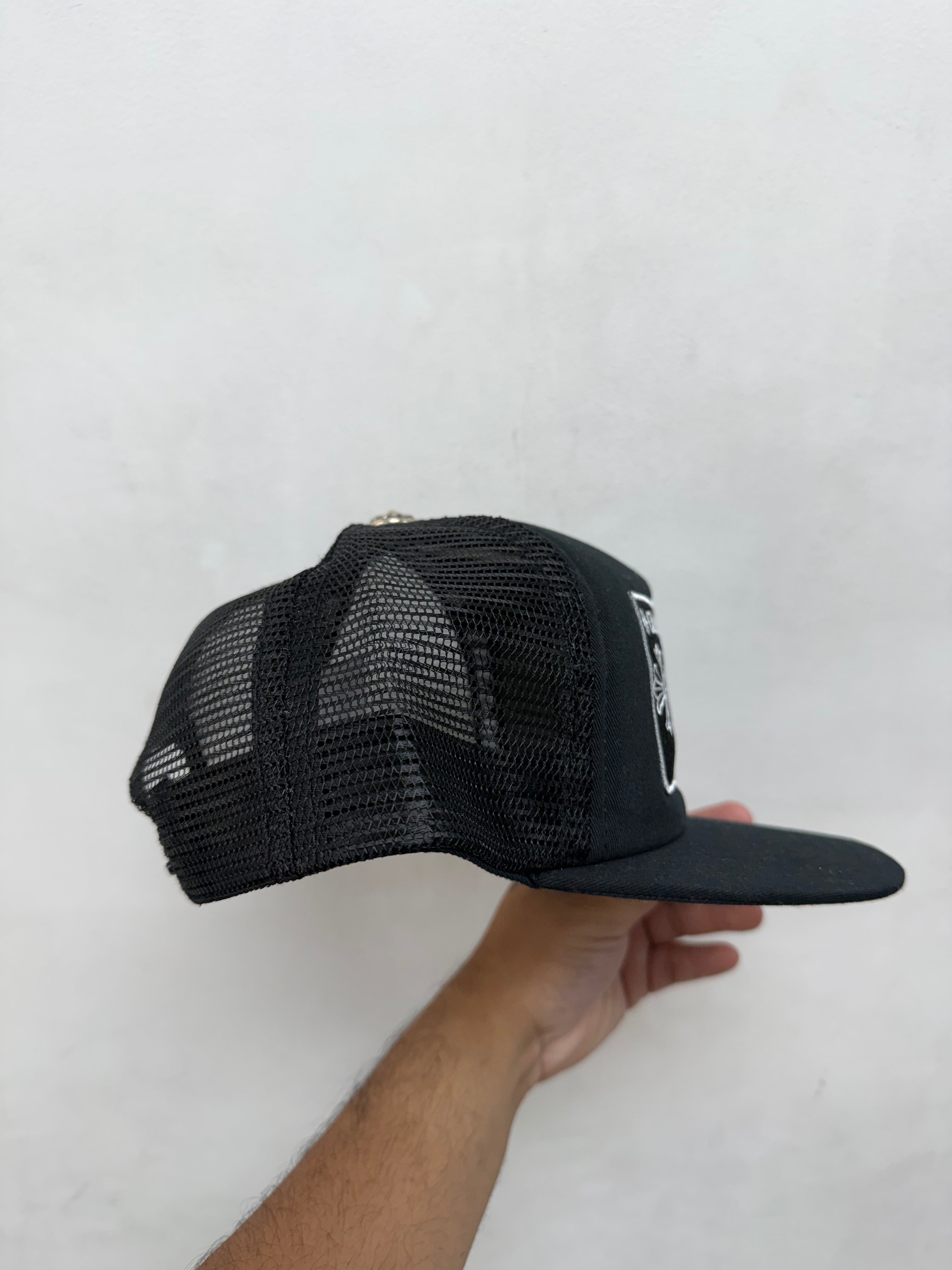 Chrome Hearts Black CH Paris Trucker Hat
