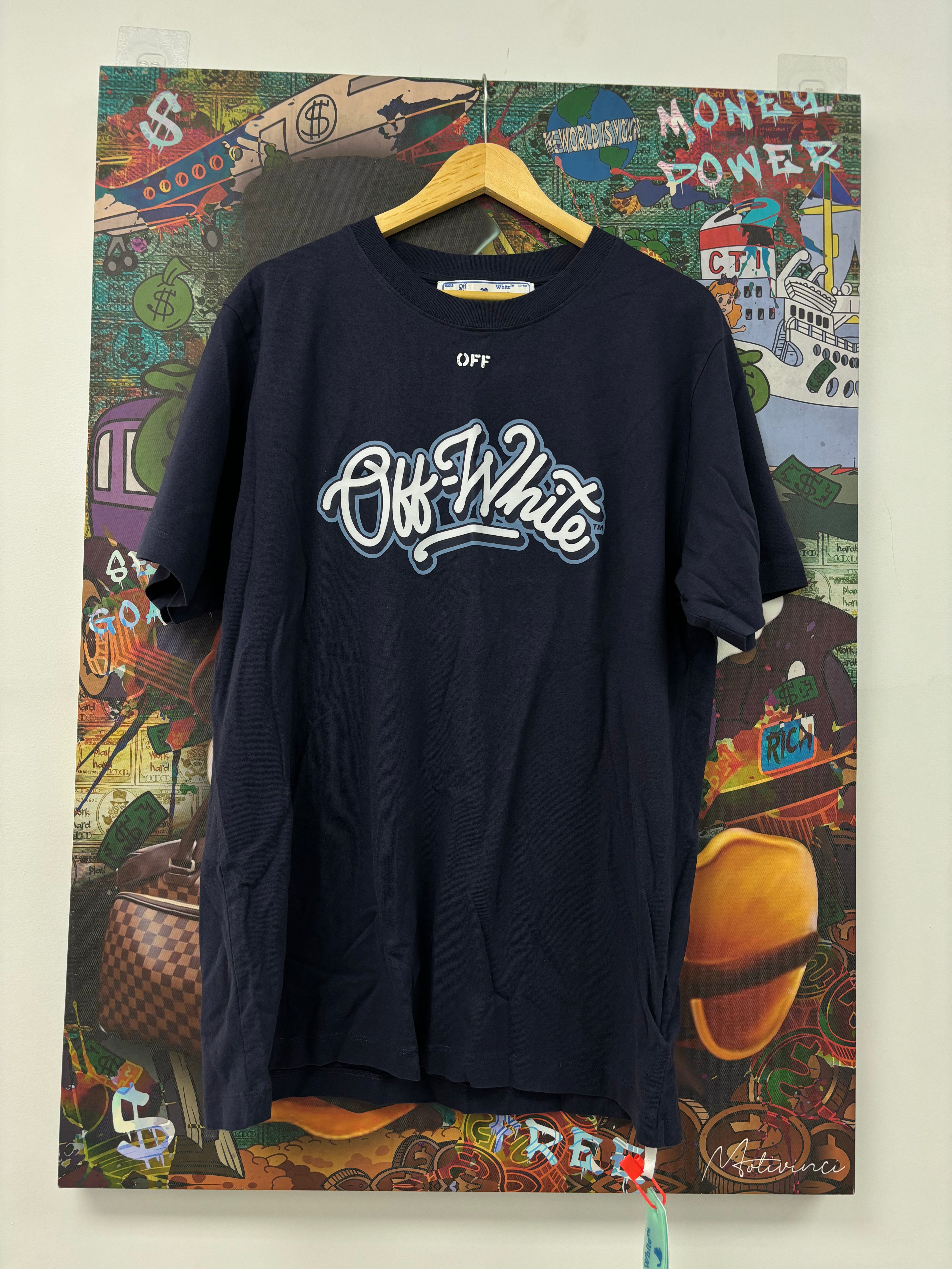 Off White Virgil Blue Tee XXL