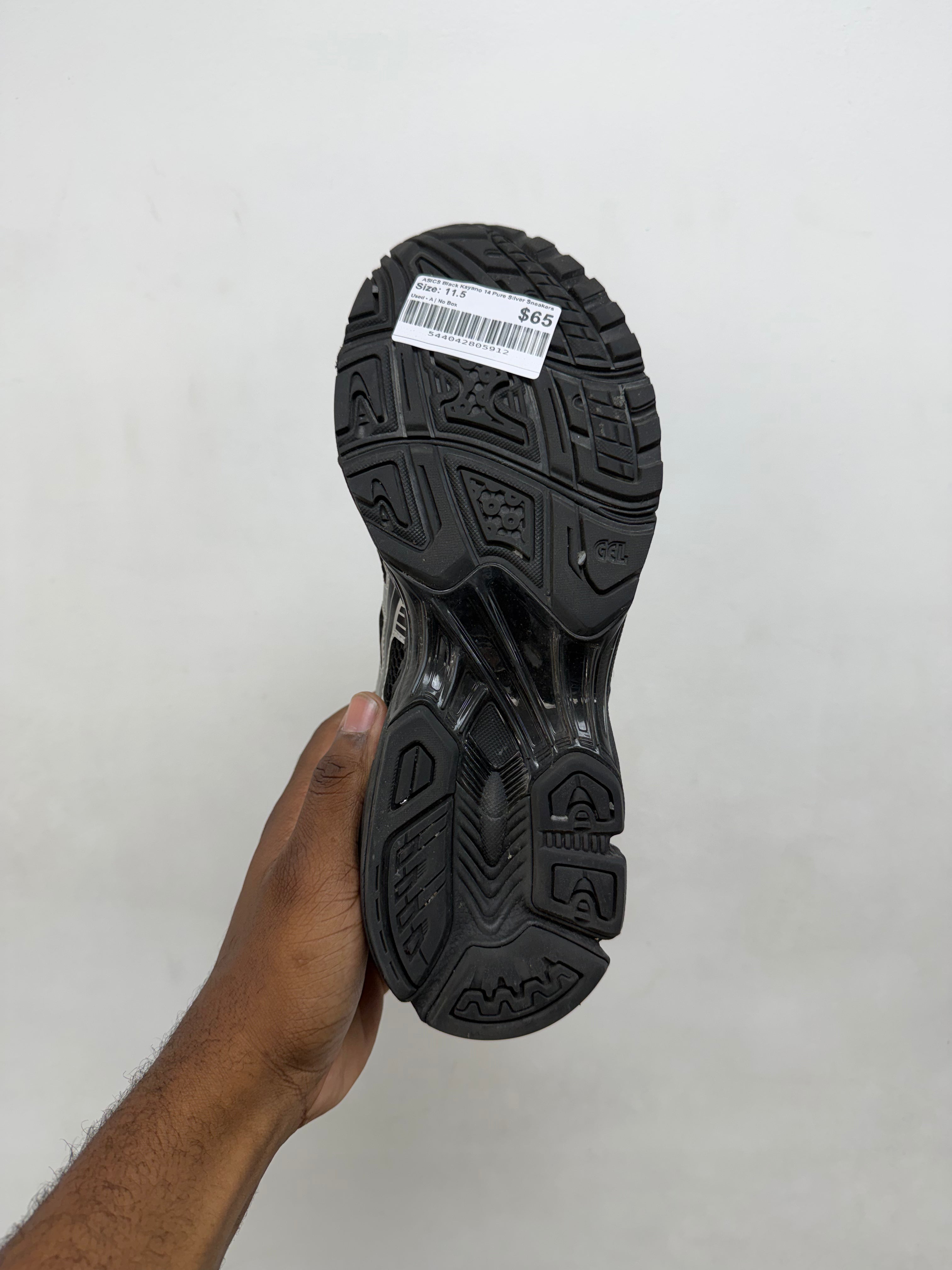 ASICS Black Kayano 14 Pure Silver Sneakers