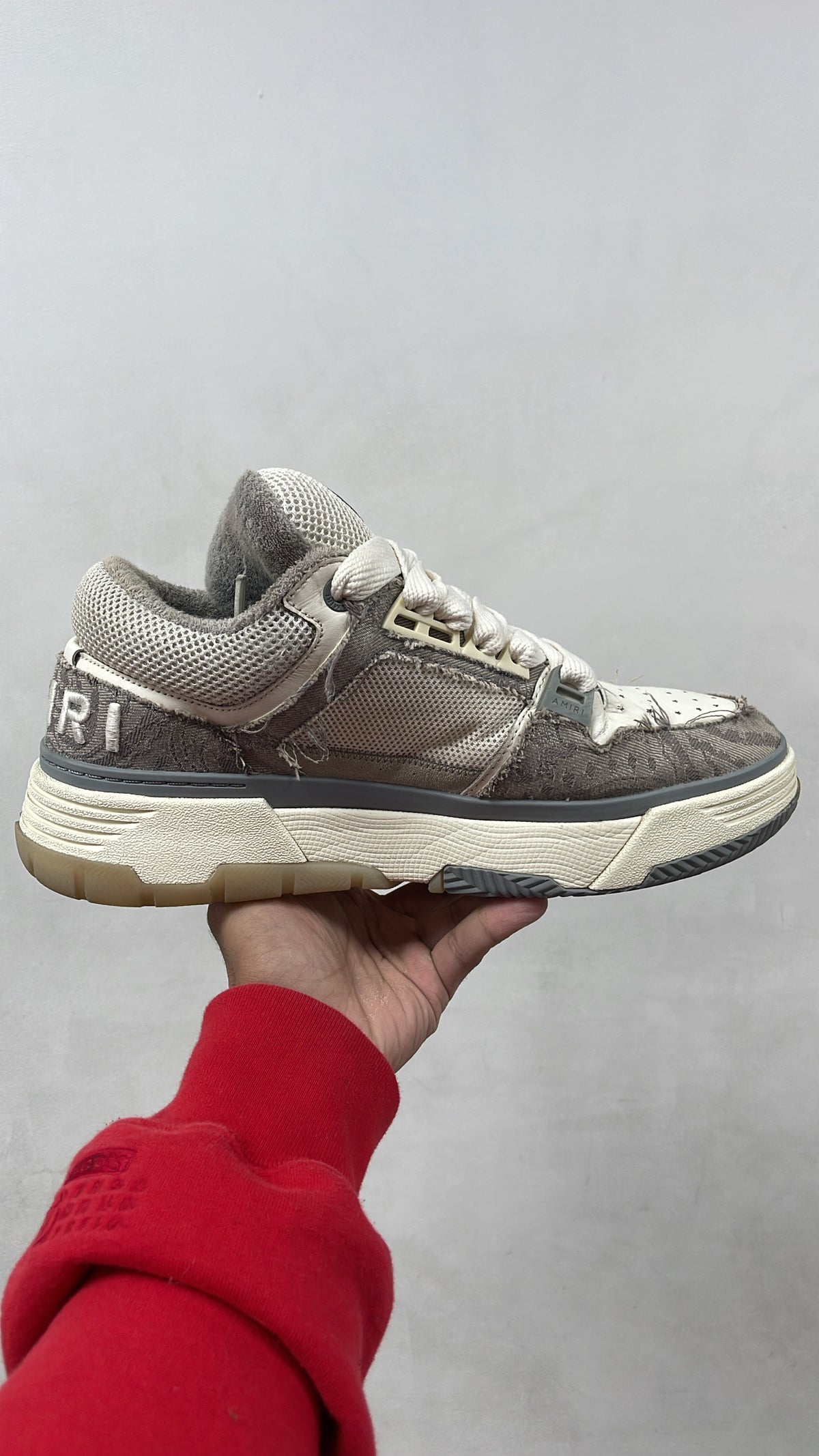 Amiri Tan Paisley MA-1 Sneakers