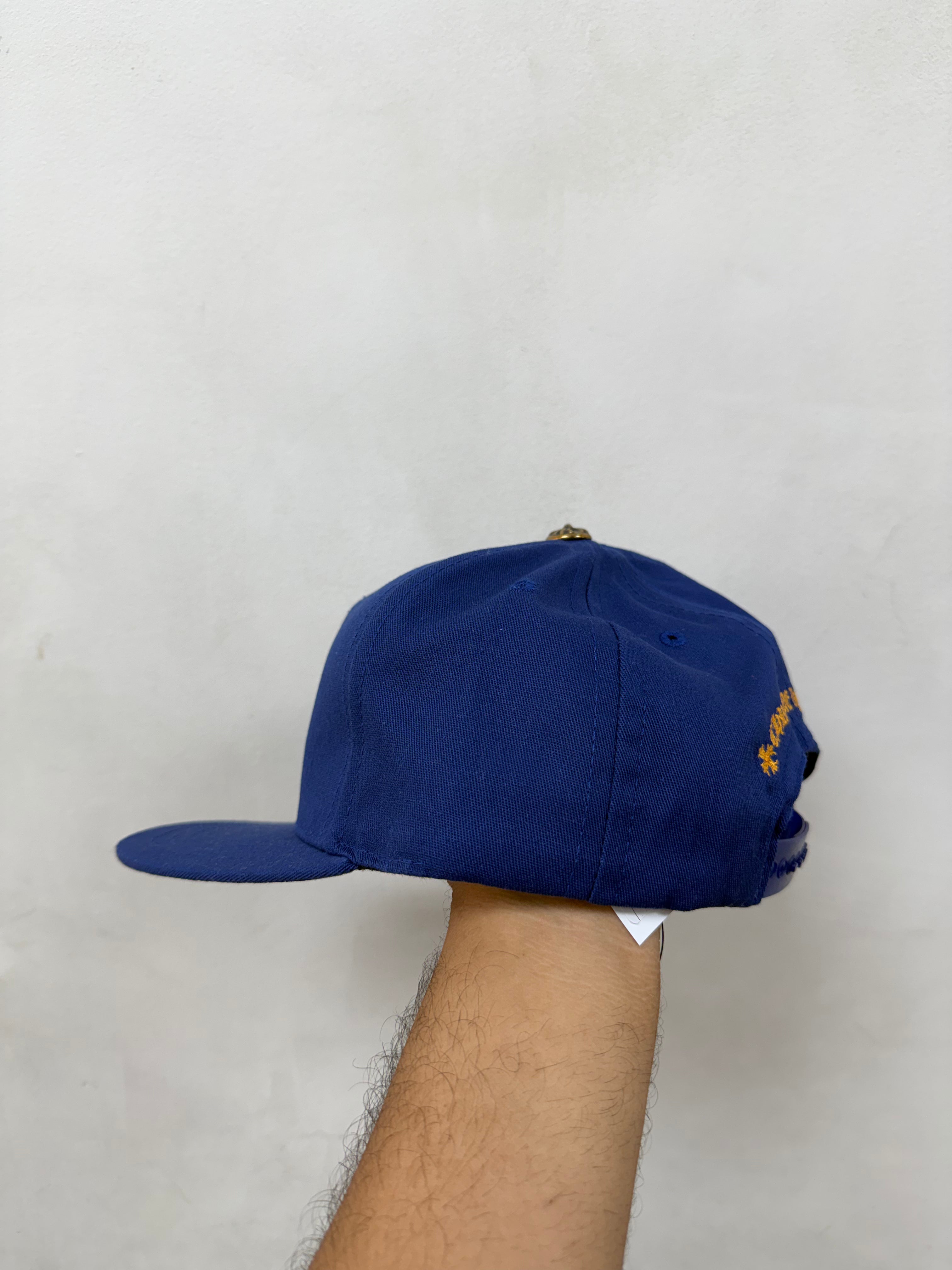 Chrome Hearts Blue Gold CH Baseball Trucker Hat