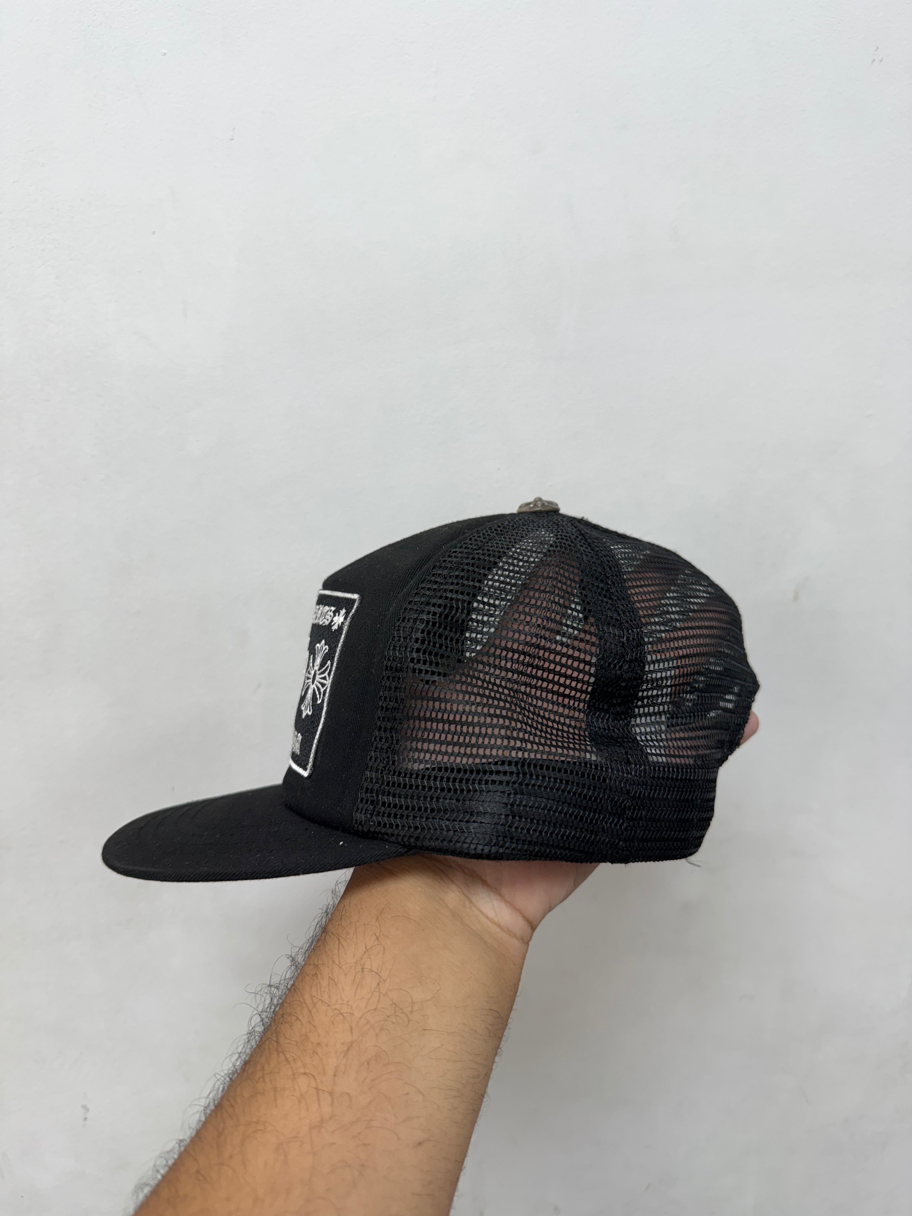 Chrome Hearts Black CH Hollywood Trucker Hat