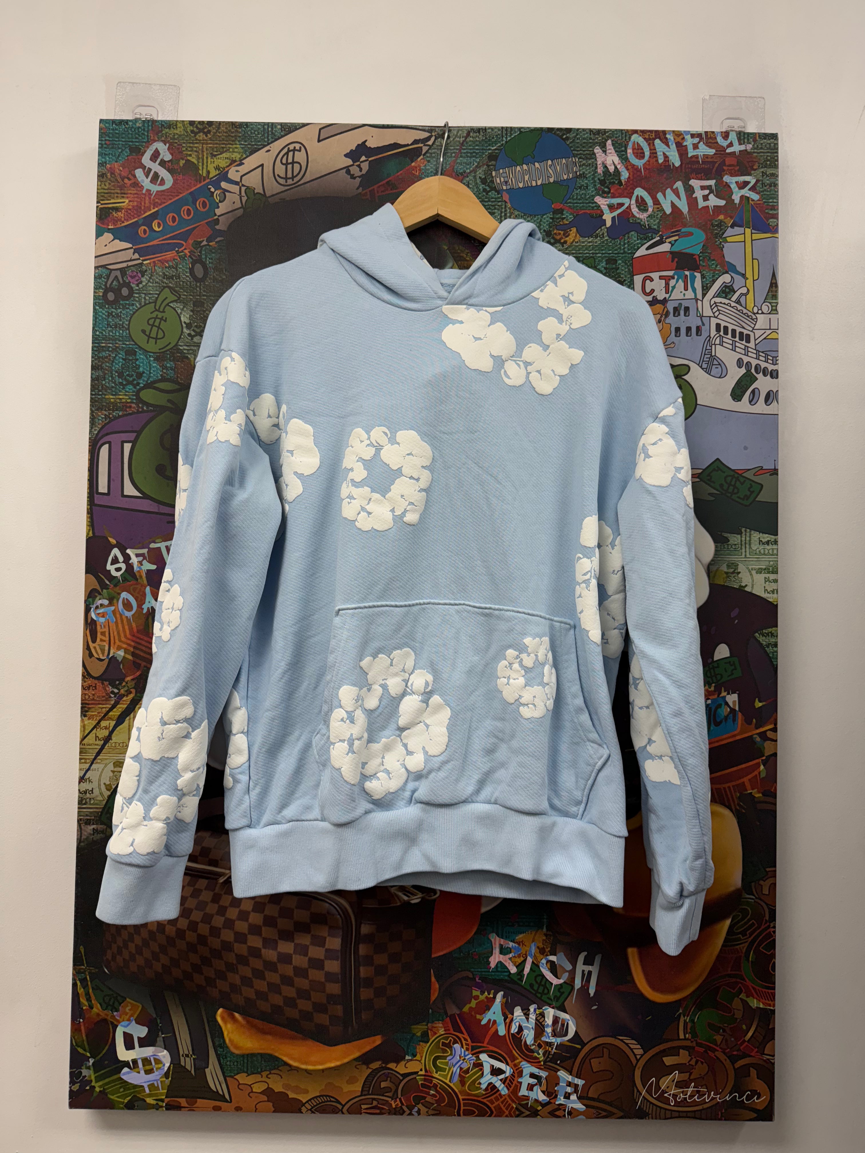 Denim Tears Cotton Wreath Baby Blue Hoodie