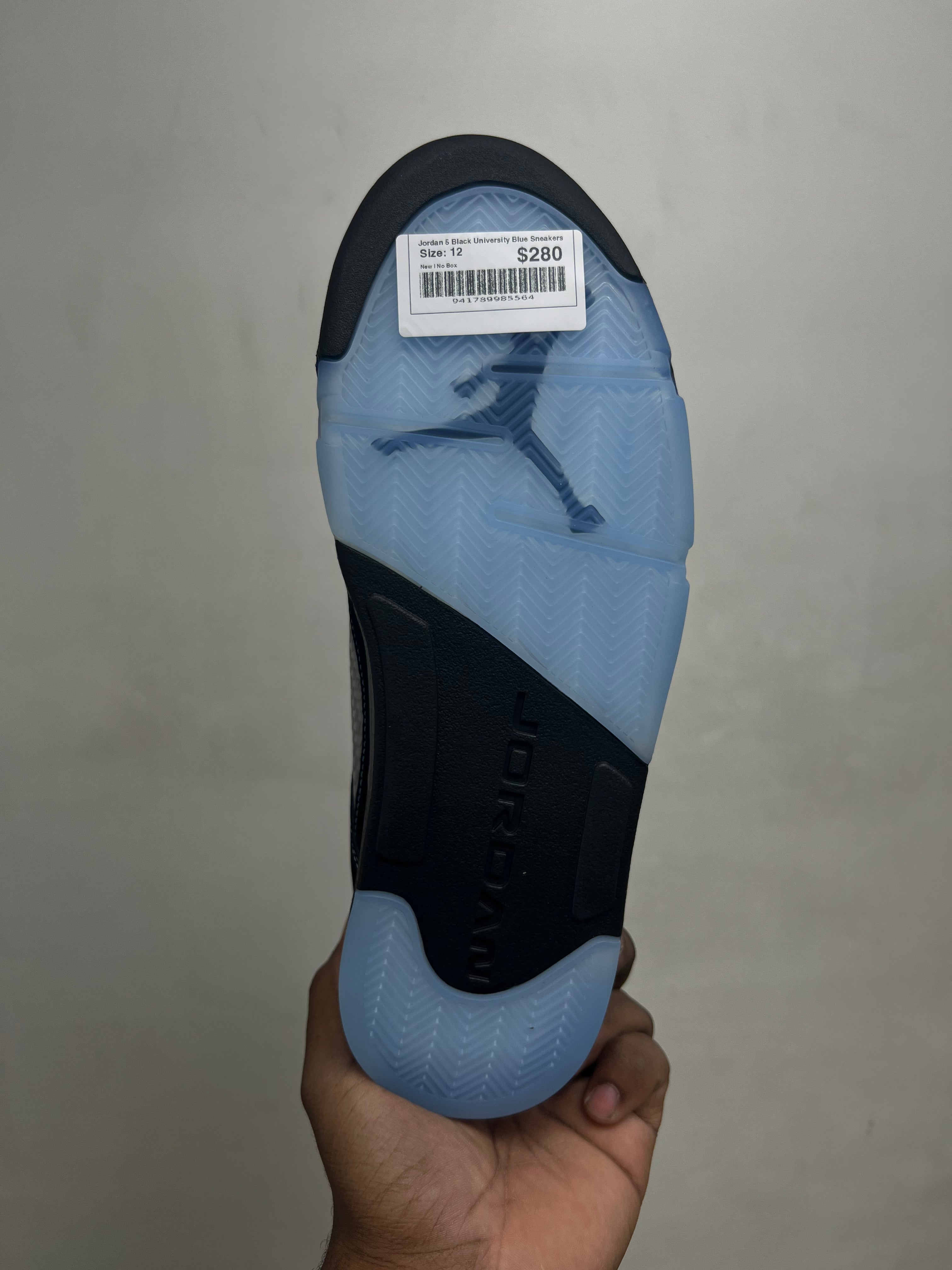 Jordan 5 Black University Blue Sneakers