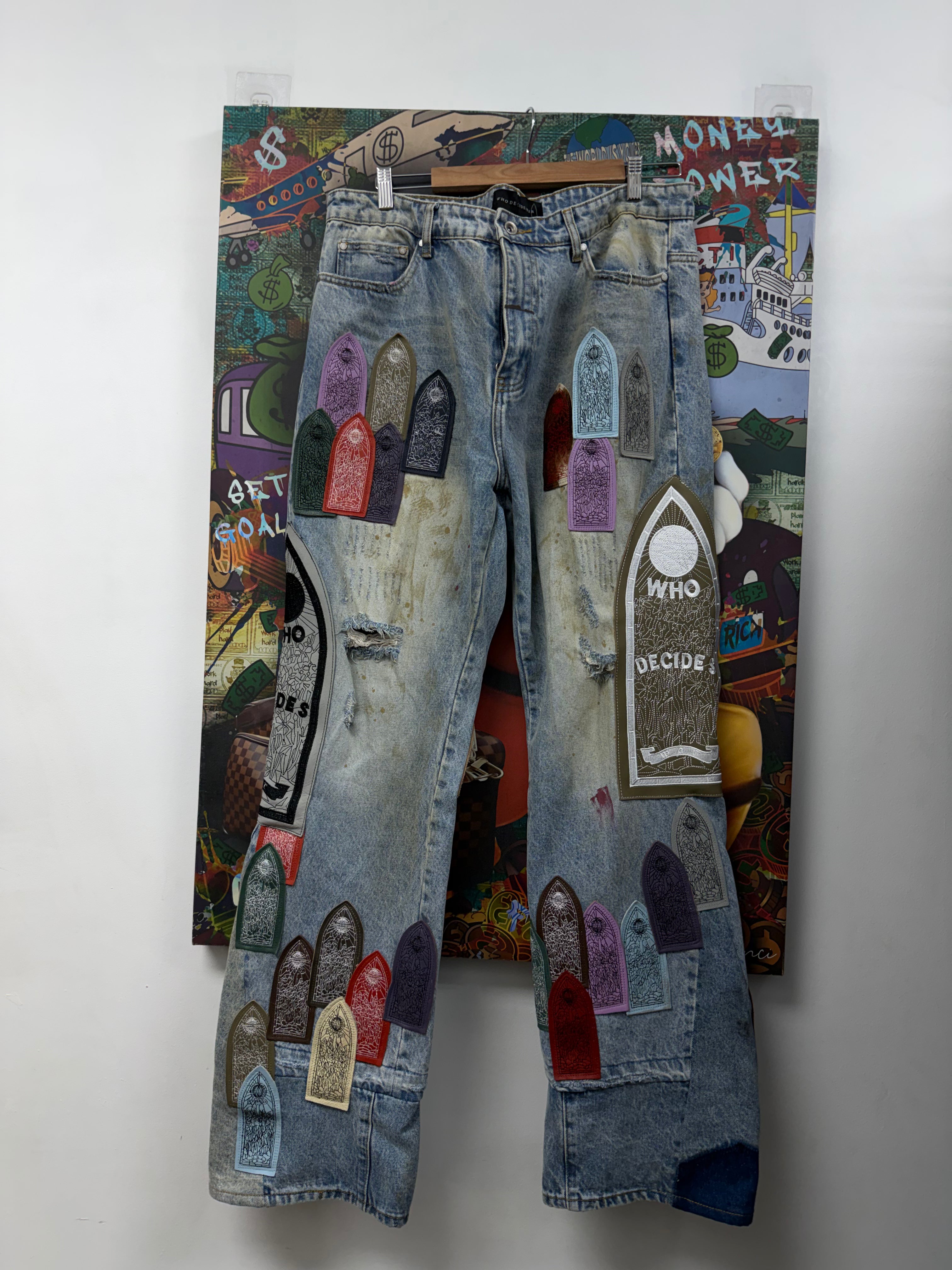 Who Decides War Light Wash Pastel Jeans