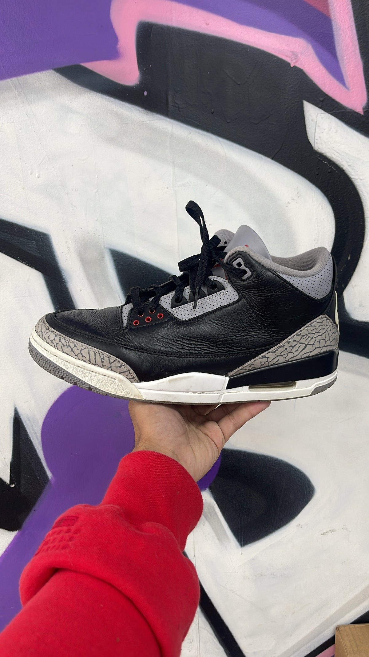 Jordan 3 Black Cement Sneakers