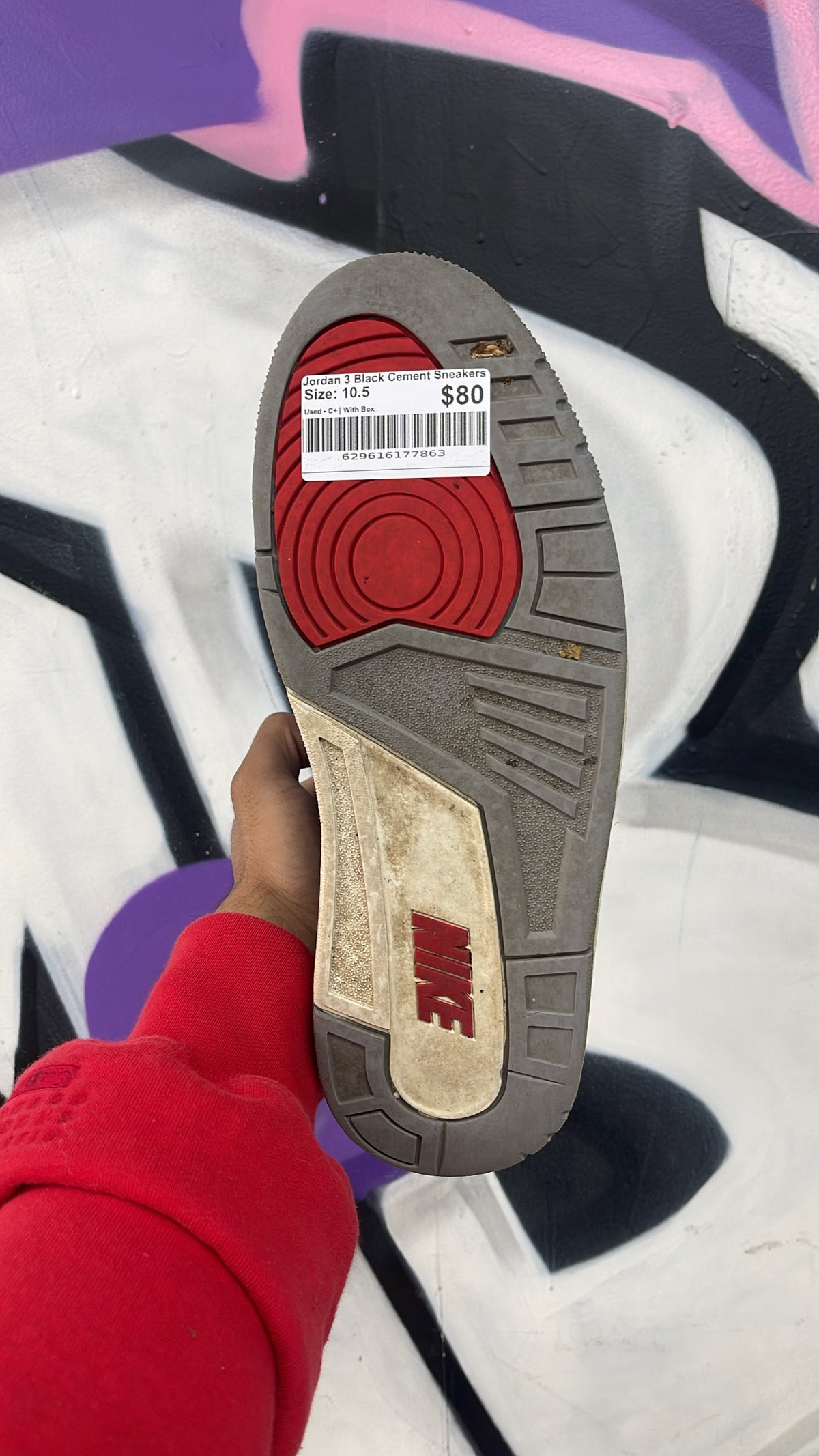 Jordan 3 Black Cement Sneakers