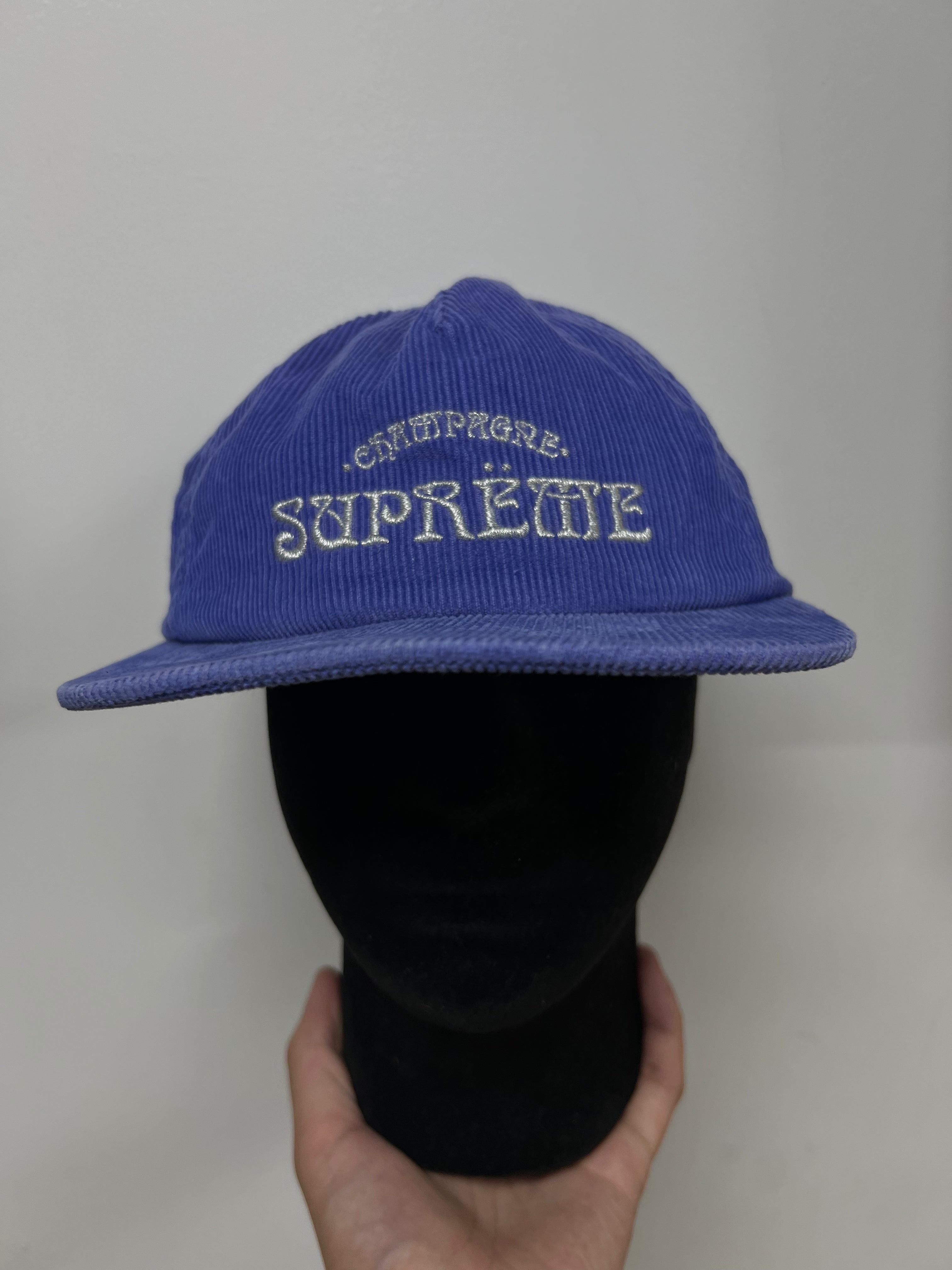 Supreme Purple Silver Corduroy Hat