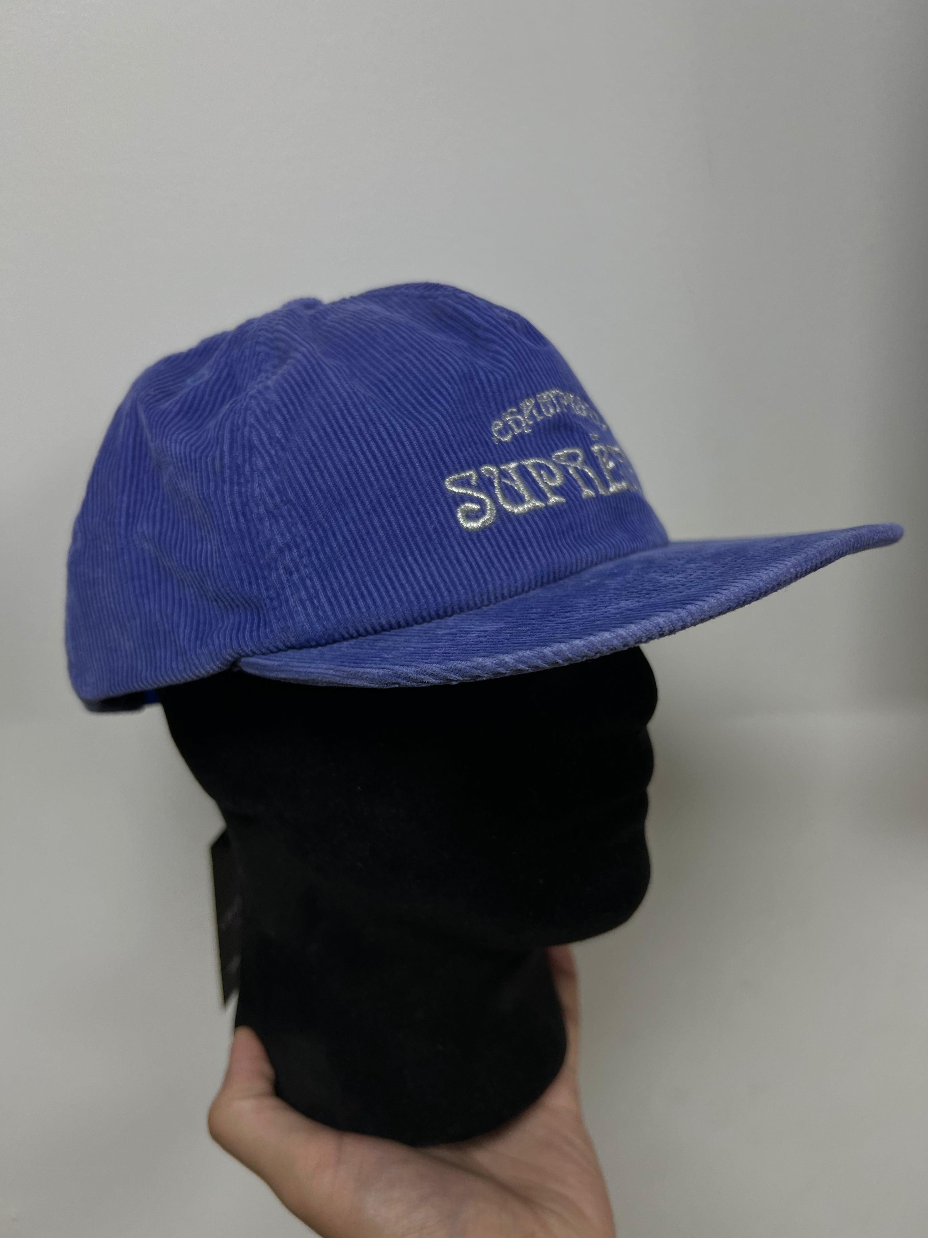 Supreme Purple Silver Corduroy Hat