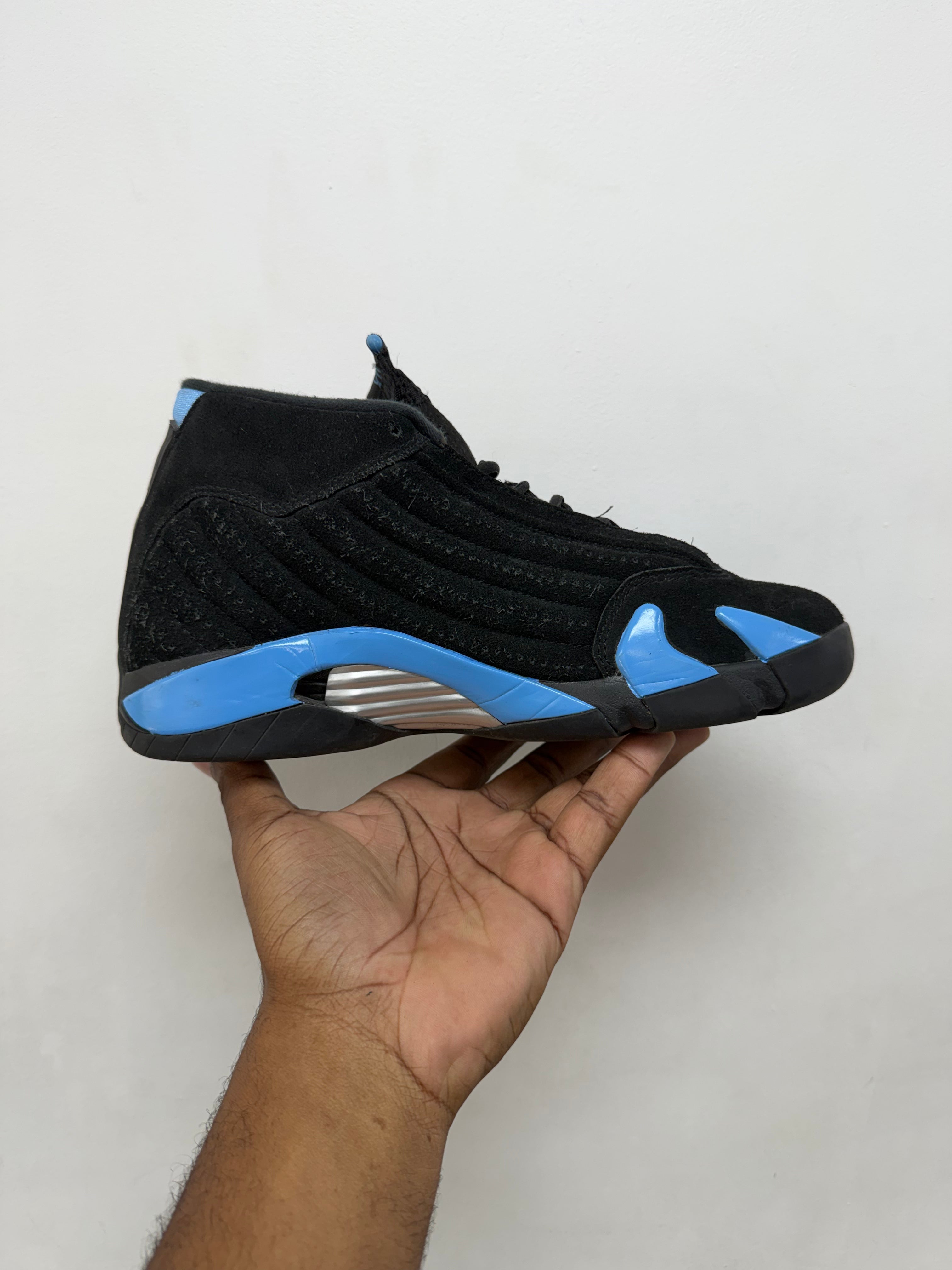 Jordan 14 Black University Blue Sneakers