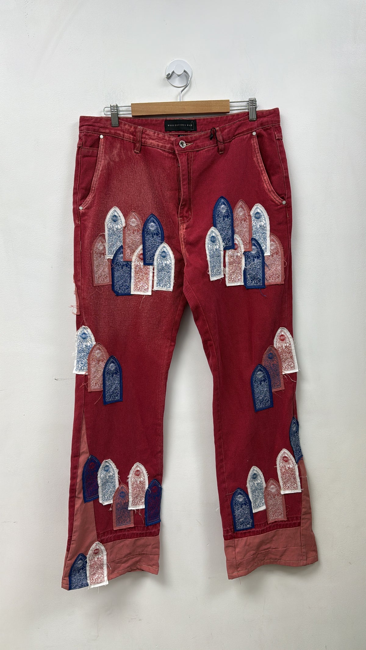 Who Decides War Red Arch Patch Jeans