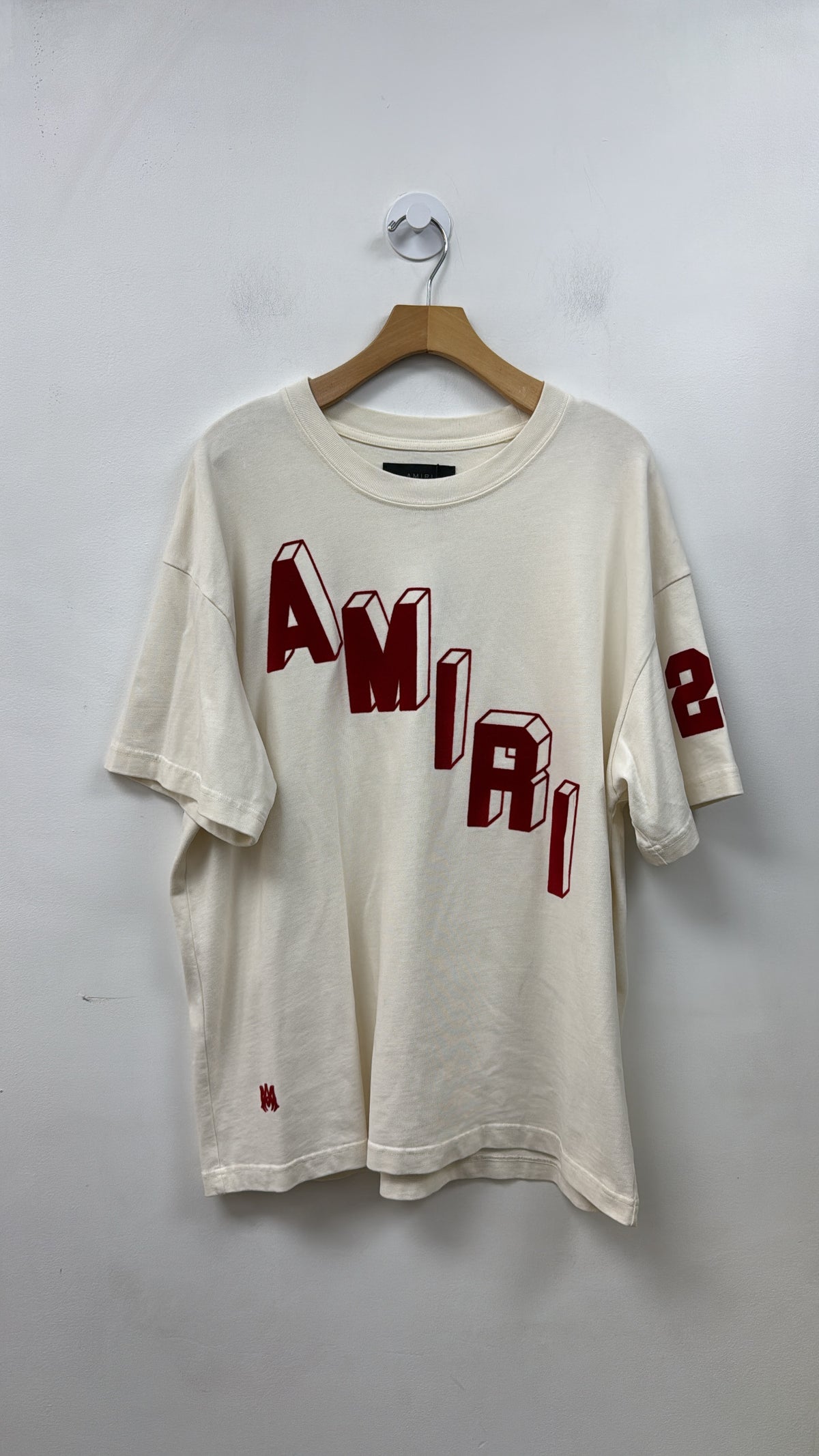 Amiri Cream Red Hockey Tee