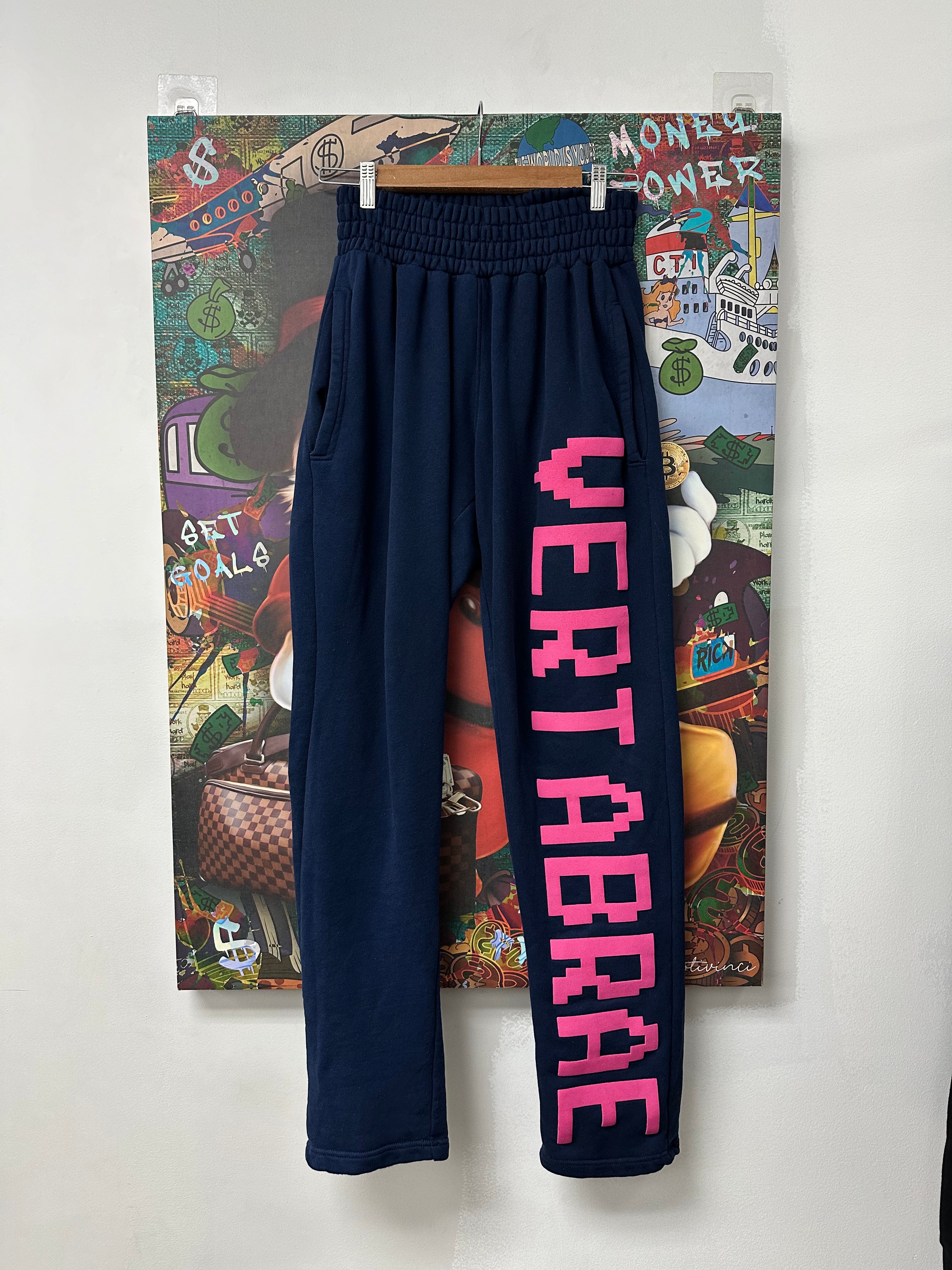 Vertabrae Sweats Navy Pink Used Large
