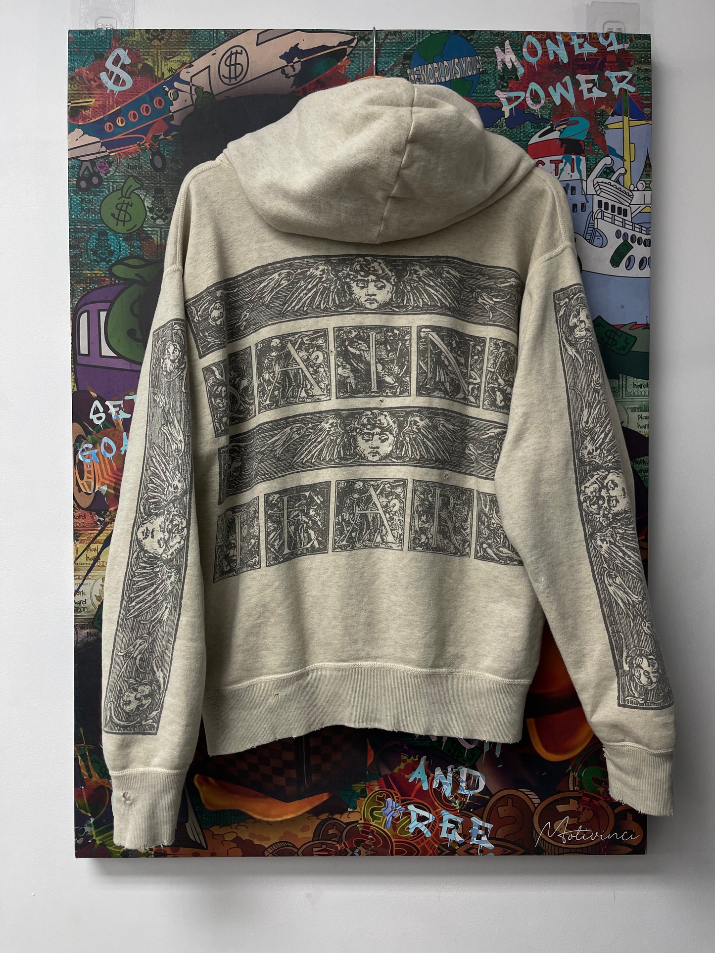 Saint Michael Denim Tears Distressed Hoodie