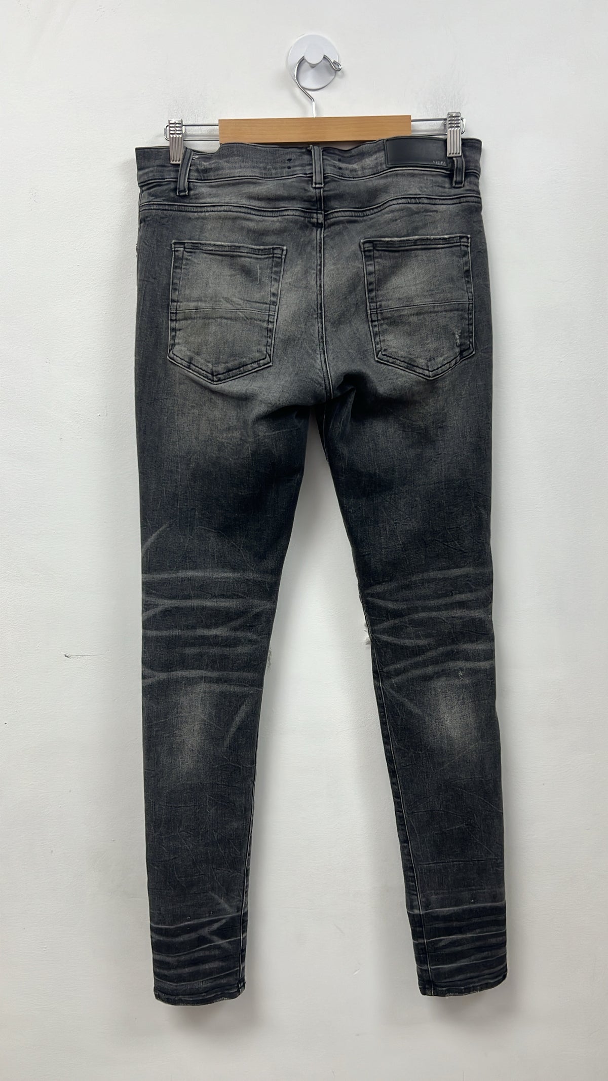 Amiri Grey Paisley Patch Jeans
