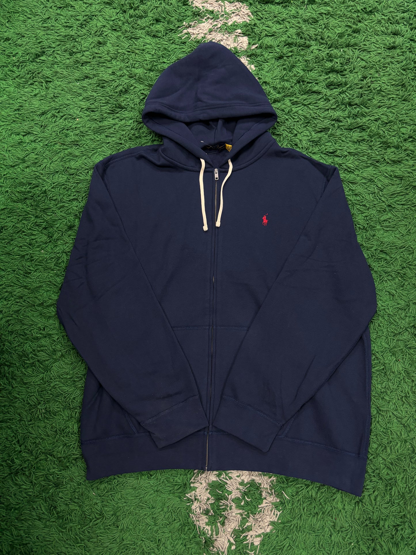Polo Zip Up Navy Red New XXL With Tags