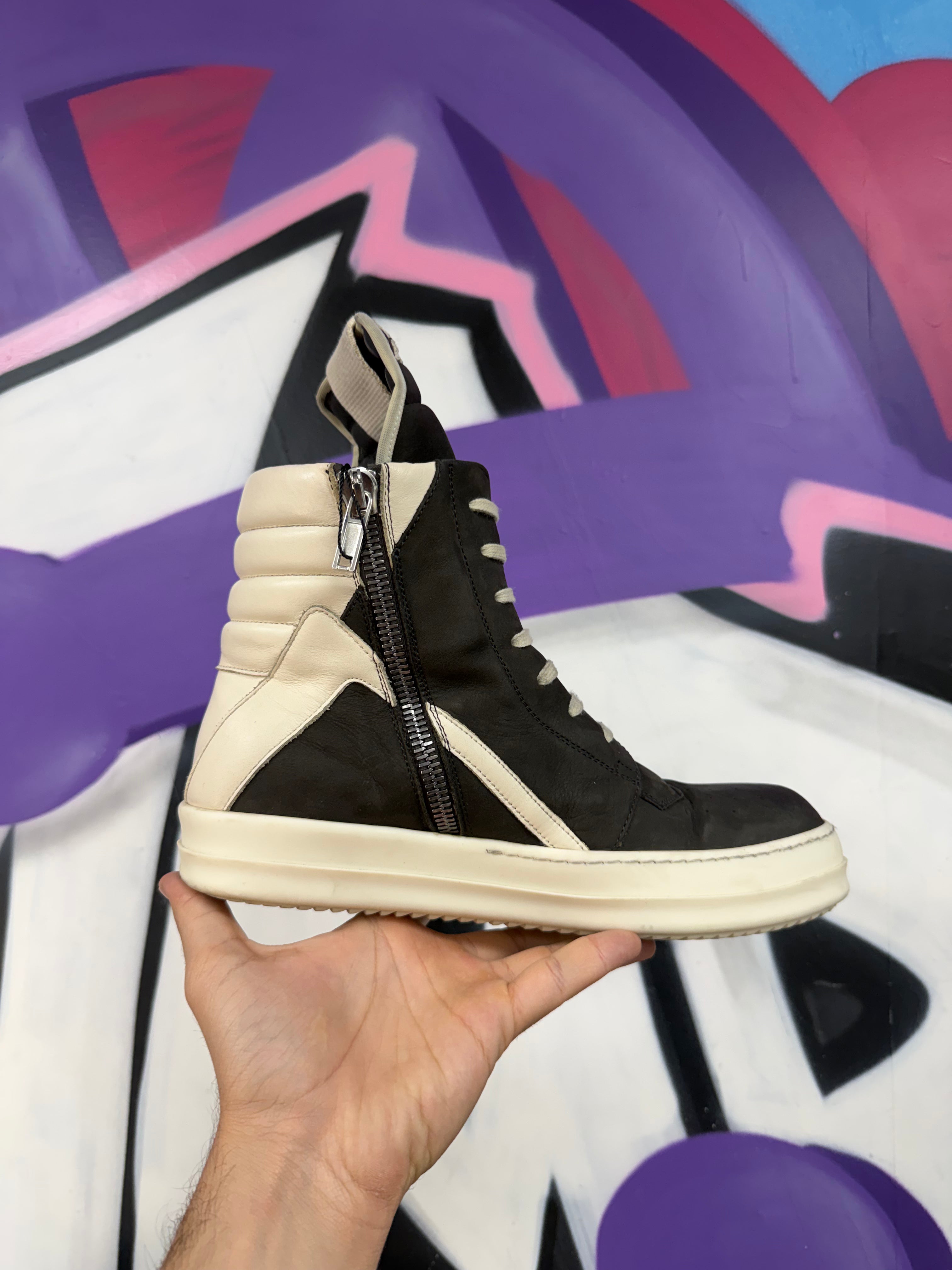 Rick Owens Dark Dust Geobasket Sneakers